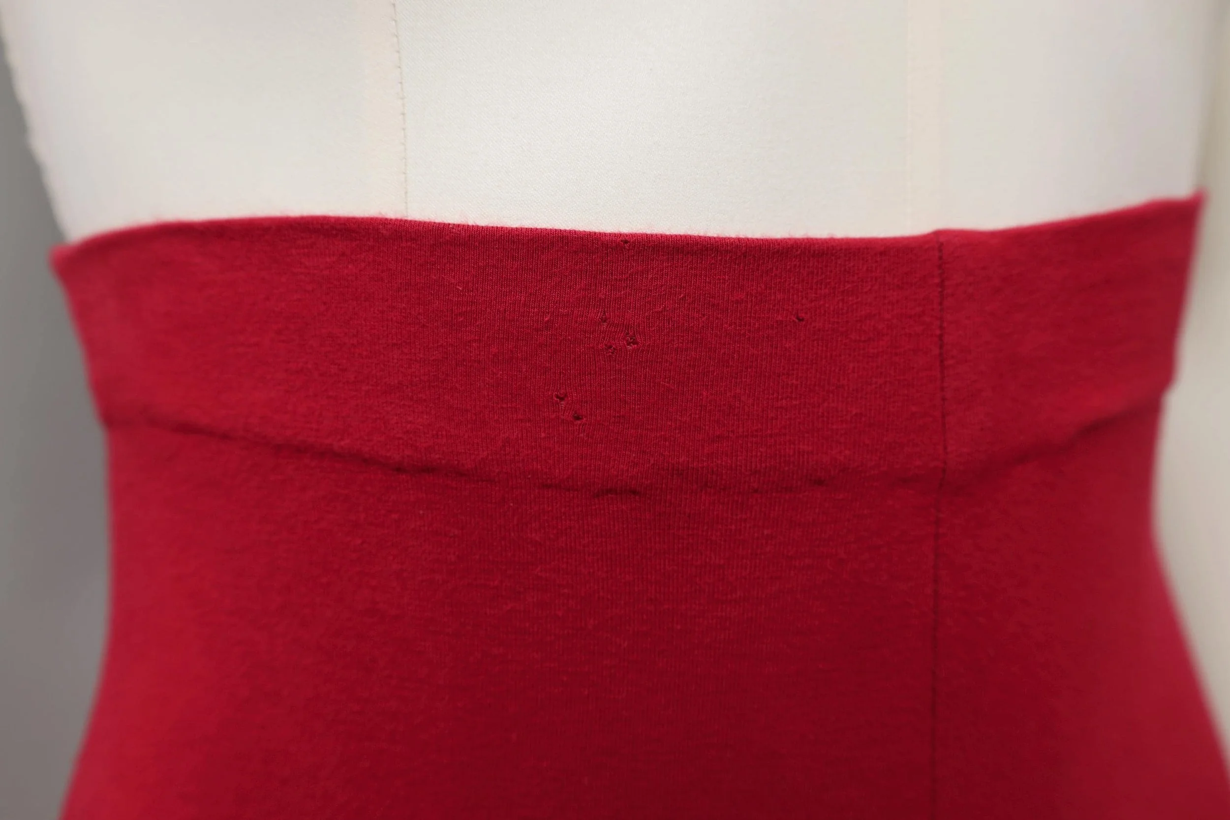 red stretch cotton