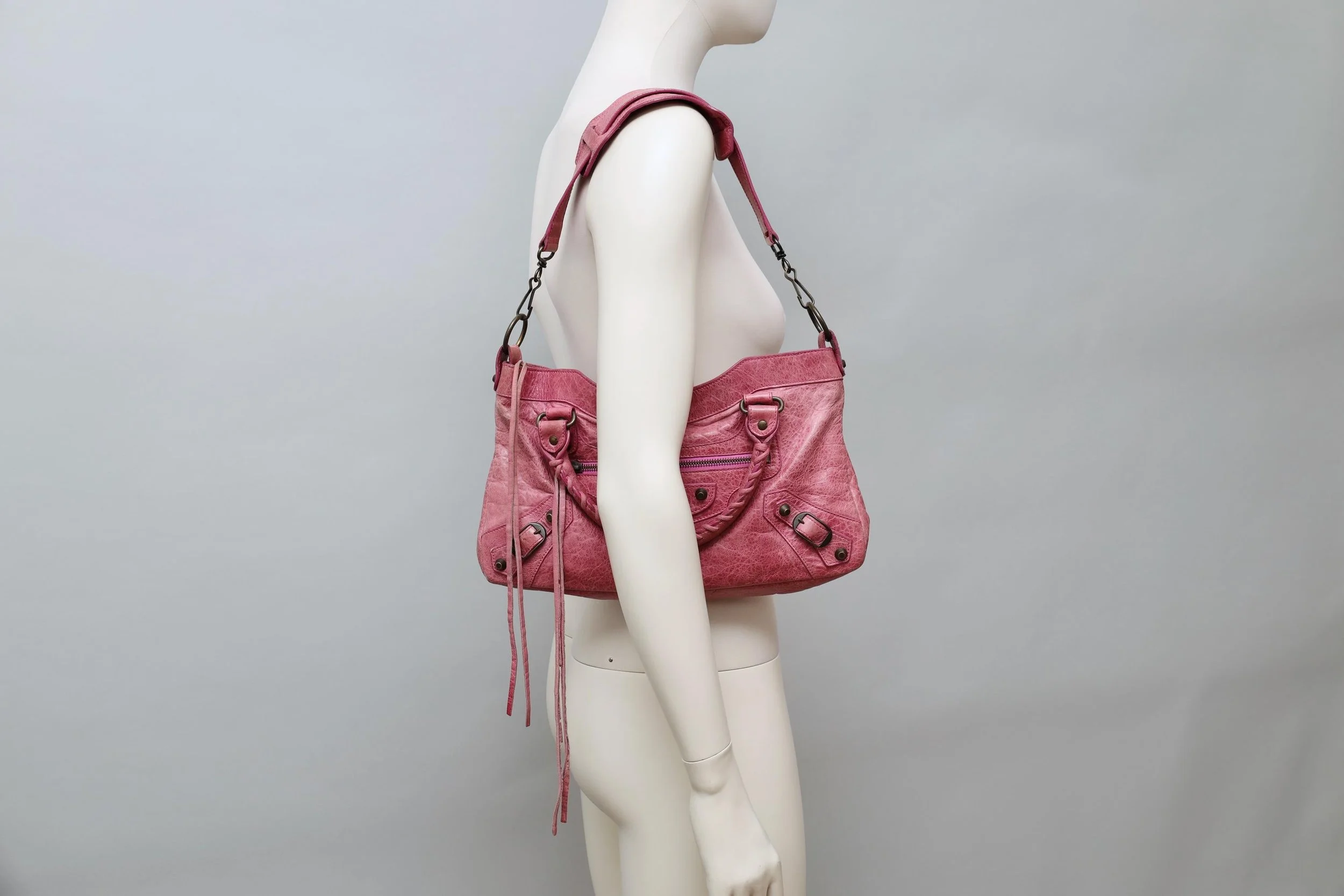 S/S 2008 magenta distressed leather Balenciaga First bag