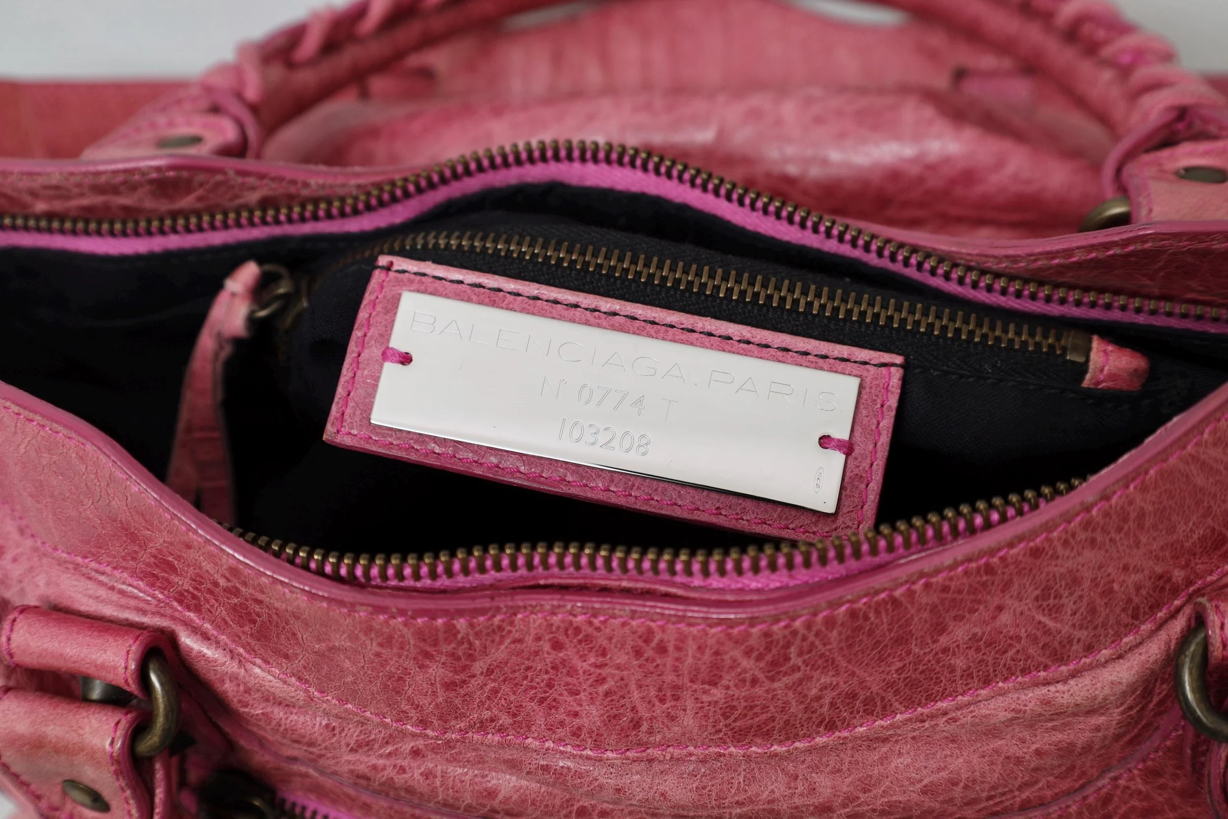 S/S 2008 Balenciaga First bag sterling silver tag