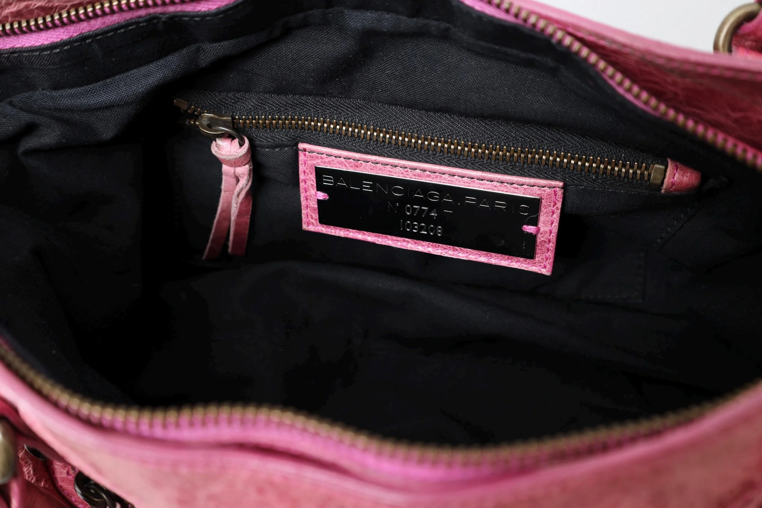S/S 2008 Balenciaga First bag sterling silver tag