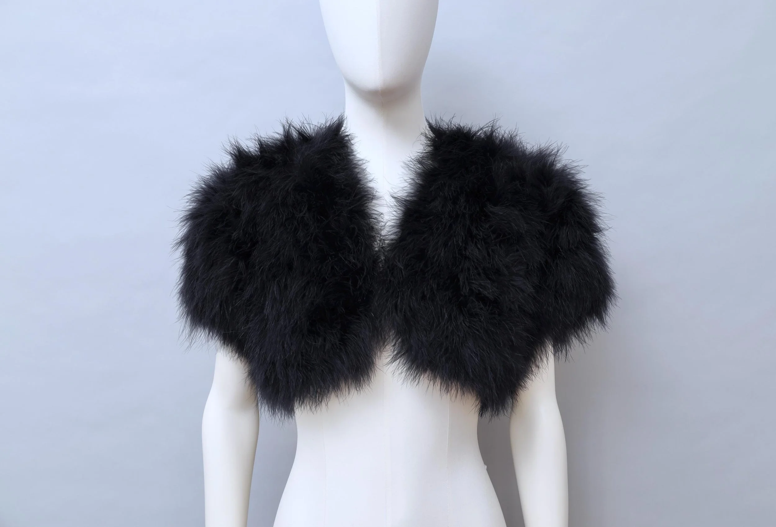 late 1980s / early 1990s Lolita Lempicka black marabou bolero