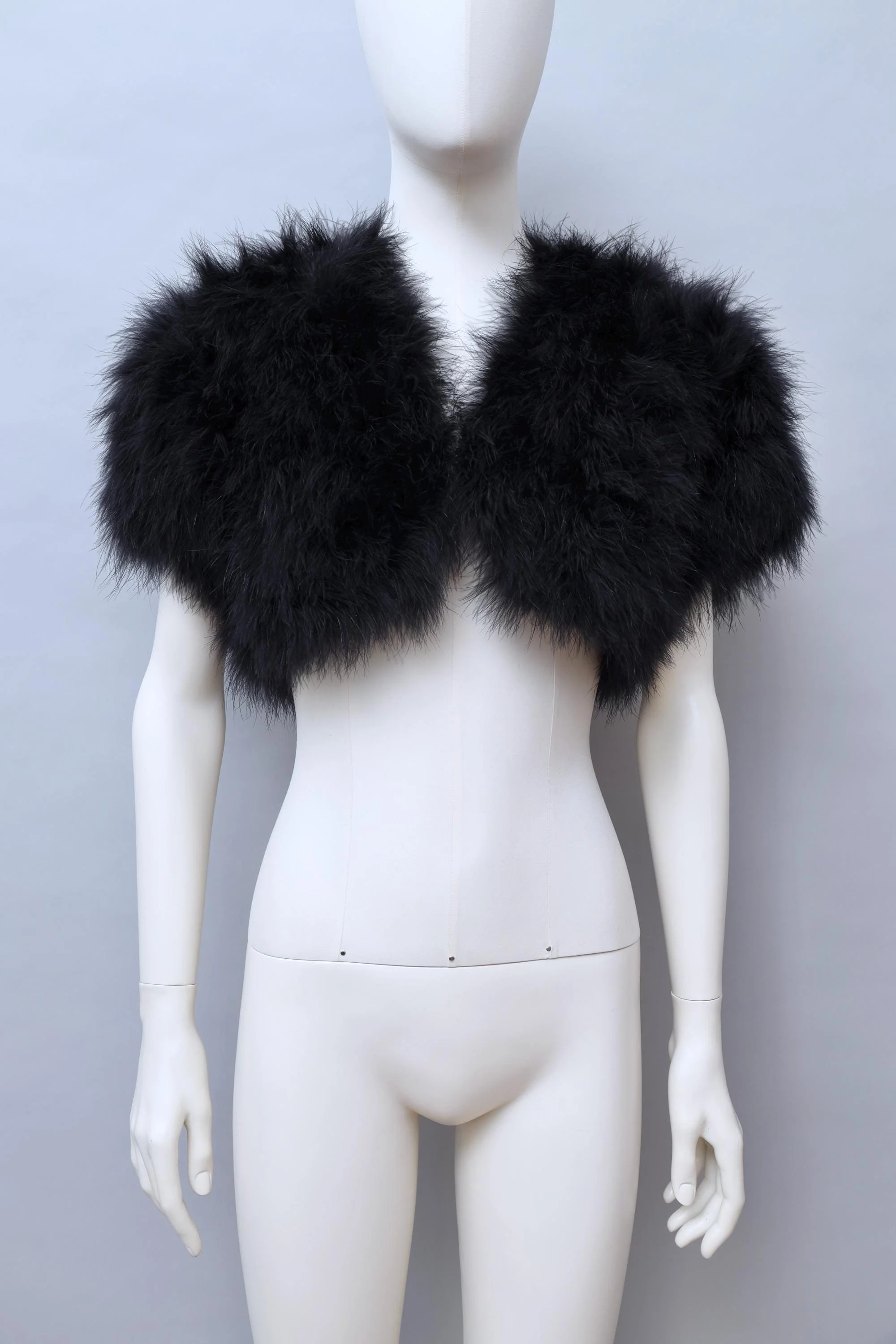 late 1980s / early 1990s Lolita Lempicka black marabou bolero
