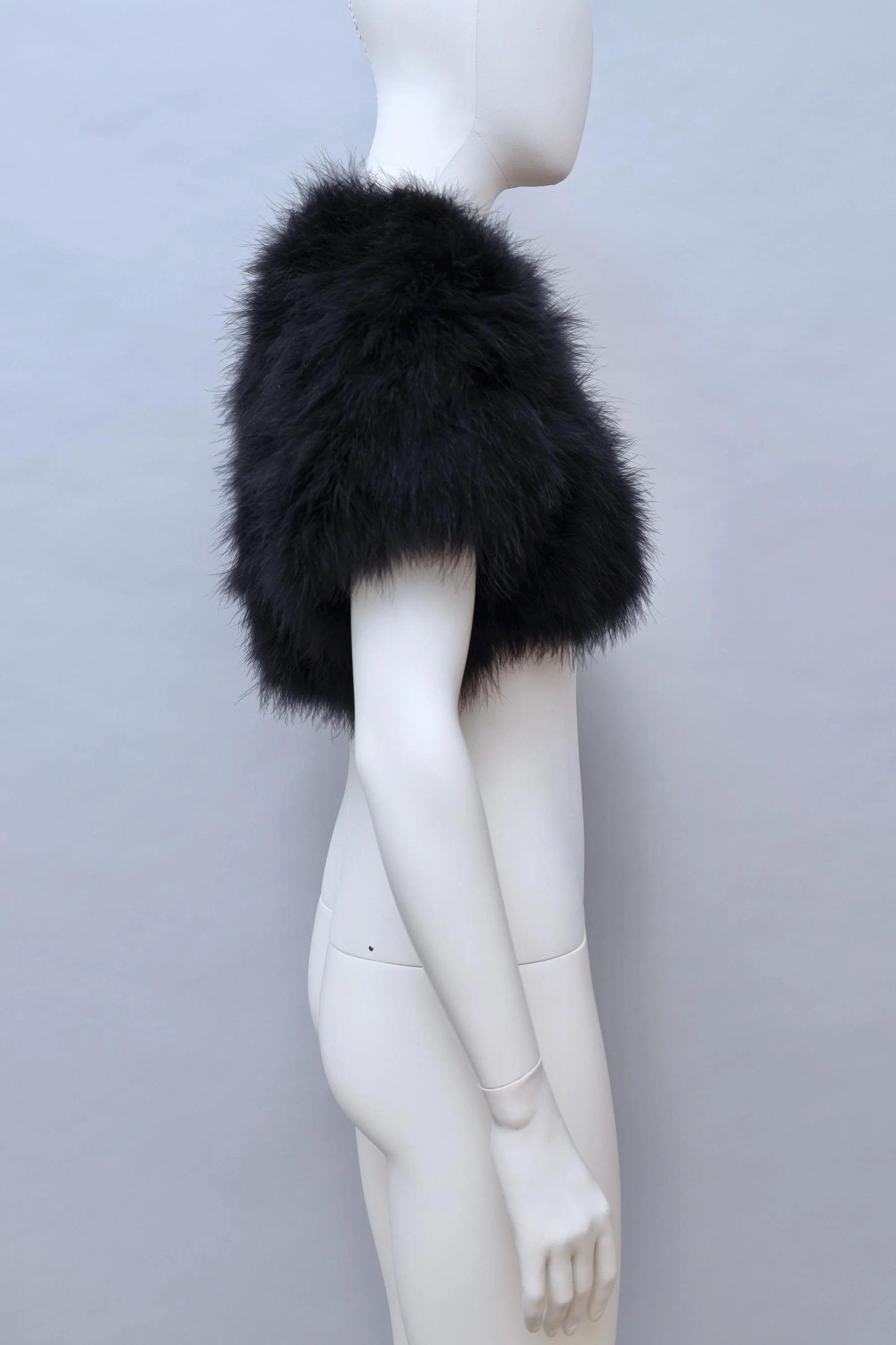 late 1980s / early 1990s Lolita Lempicka black marabou bolero