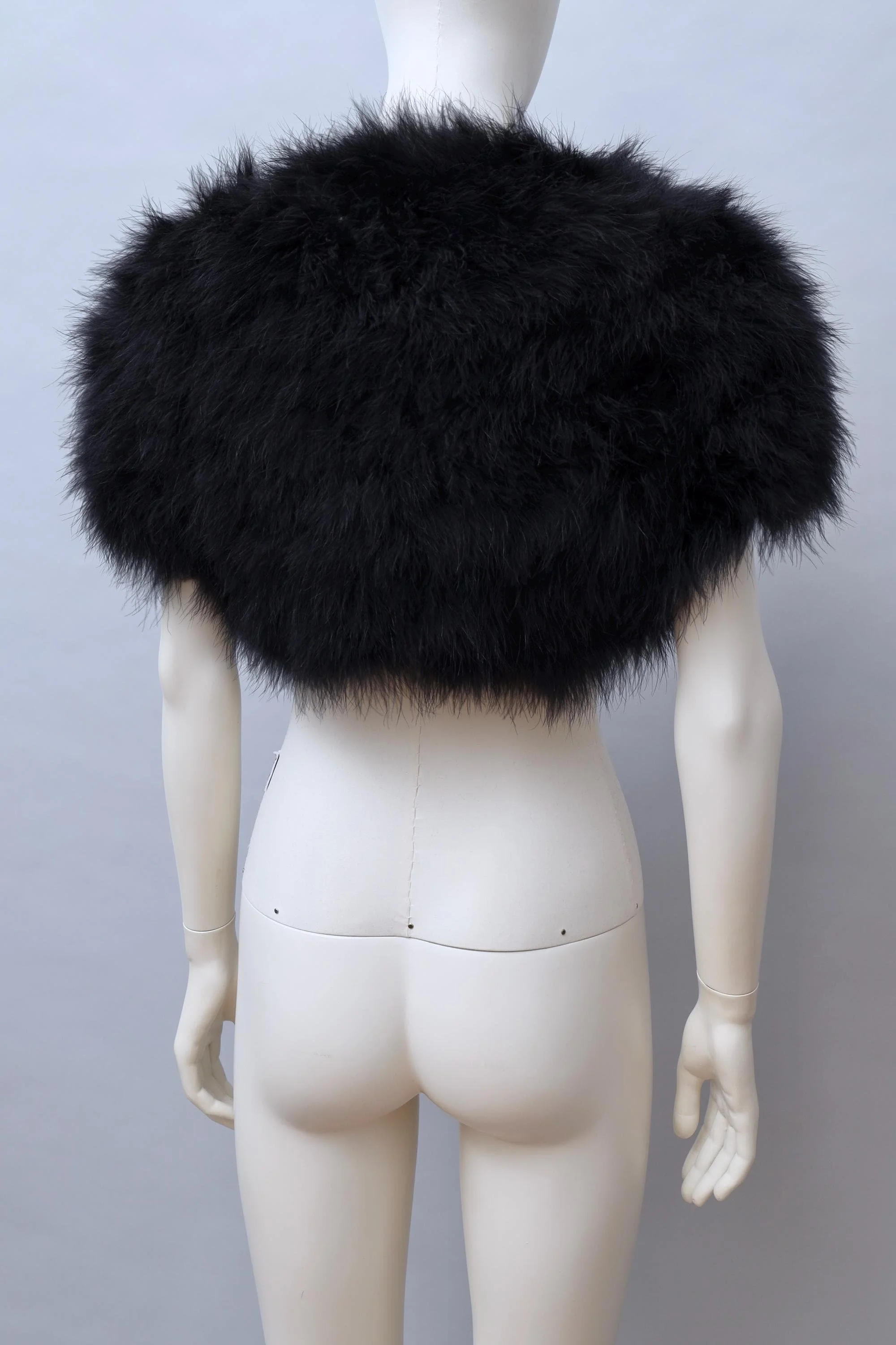 late 1980s / early 1990s Lolita Lempicka black marabou bolero