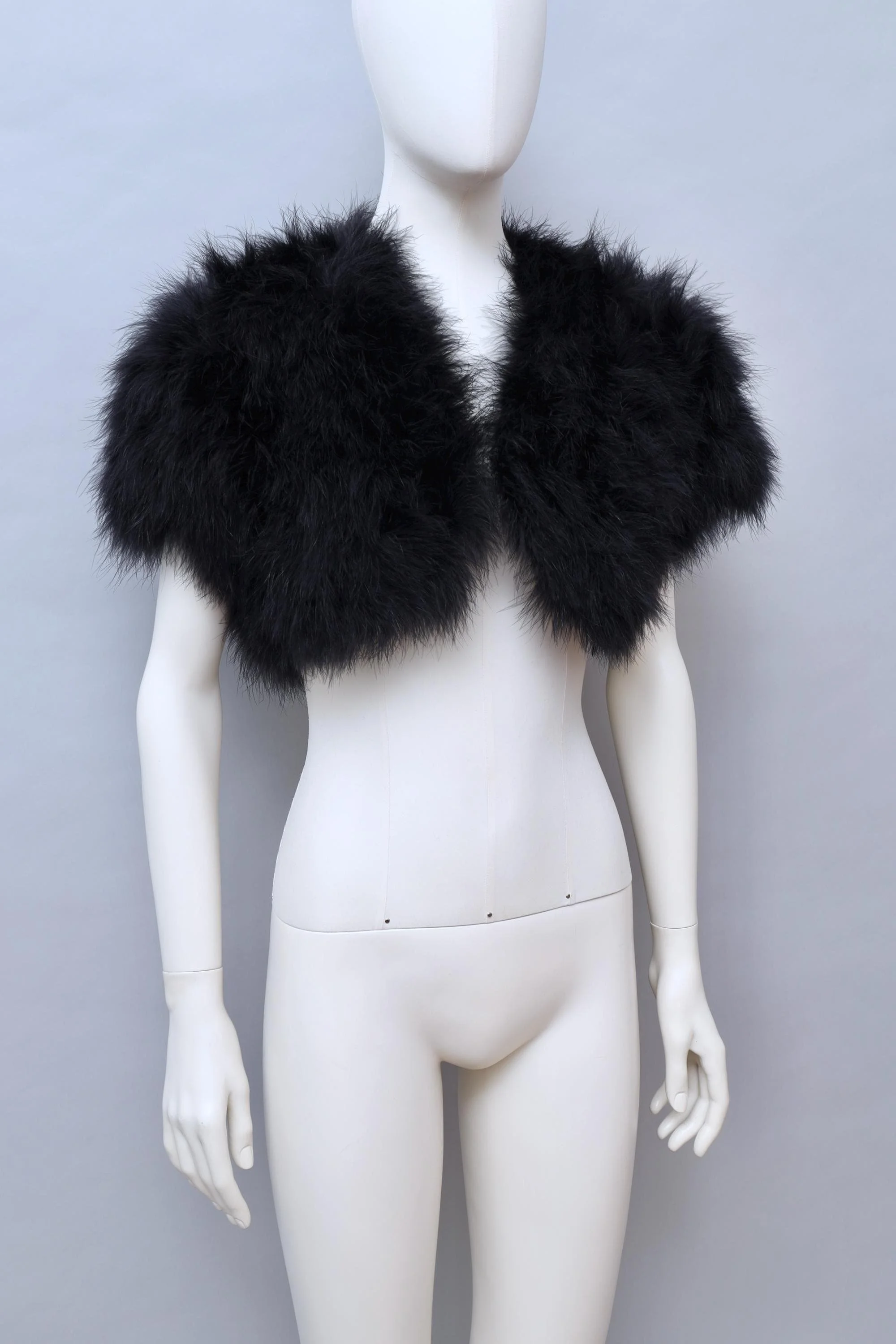 late 1980s / early 1990s Lolita Lempicka black marabou bolero