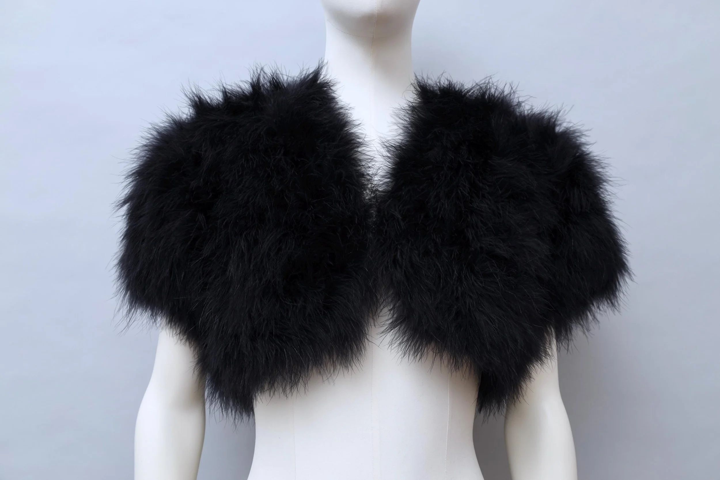 late 1980s / early 1990s Lolita Lempicka black marabou bolero