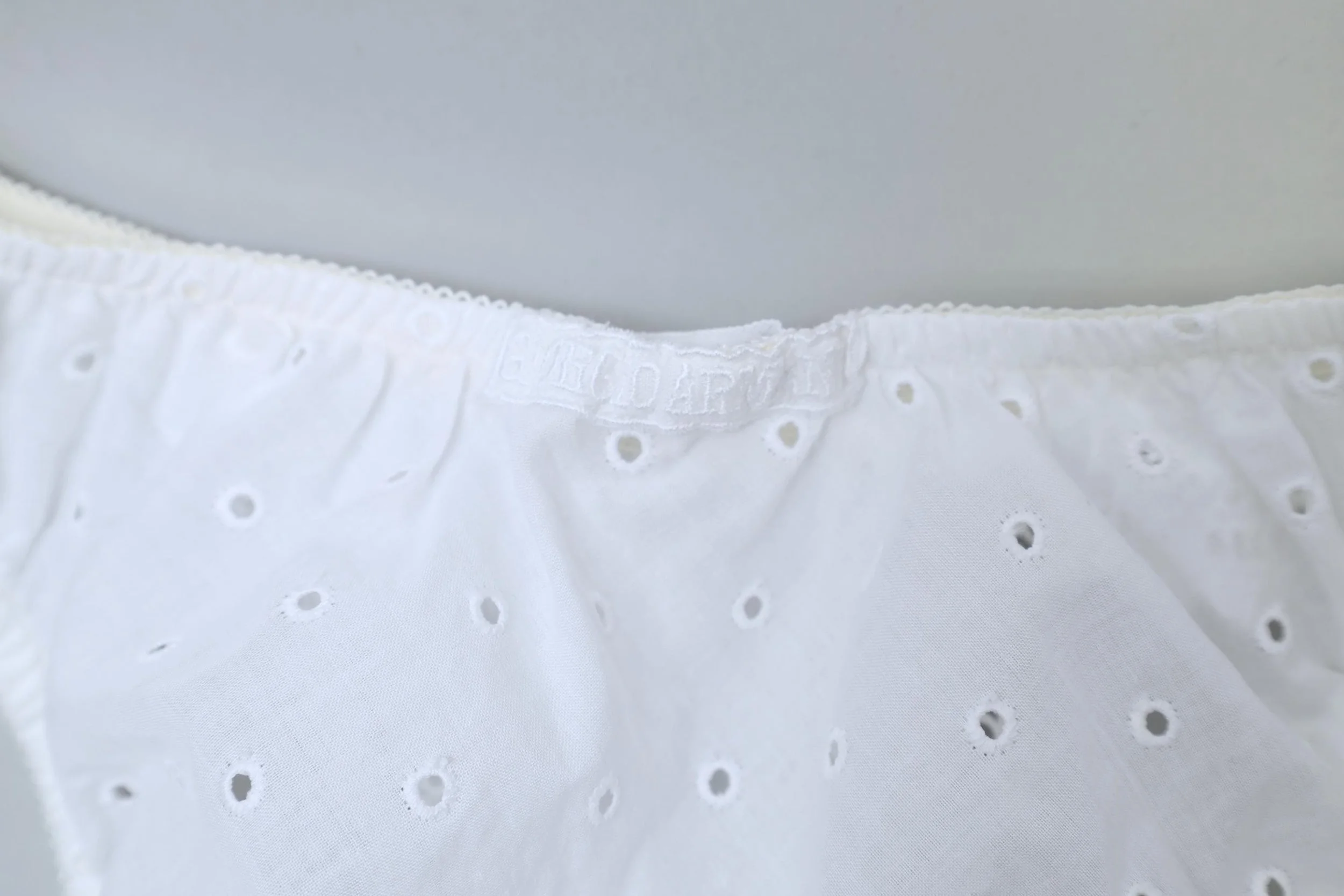 white eyelet cotton
