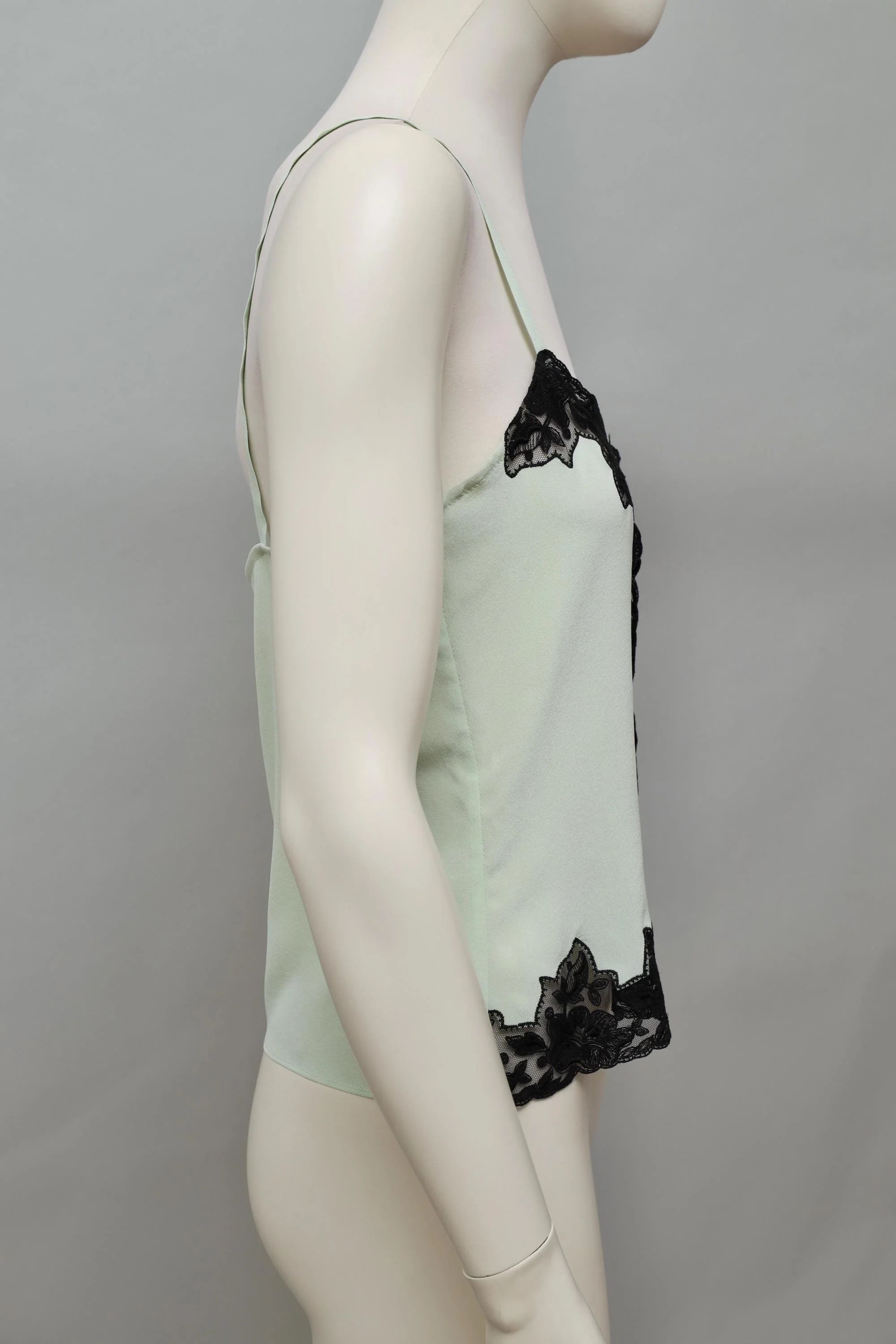 F/W 1994 Chantal Thomass silk camisole with leavers lace inlay