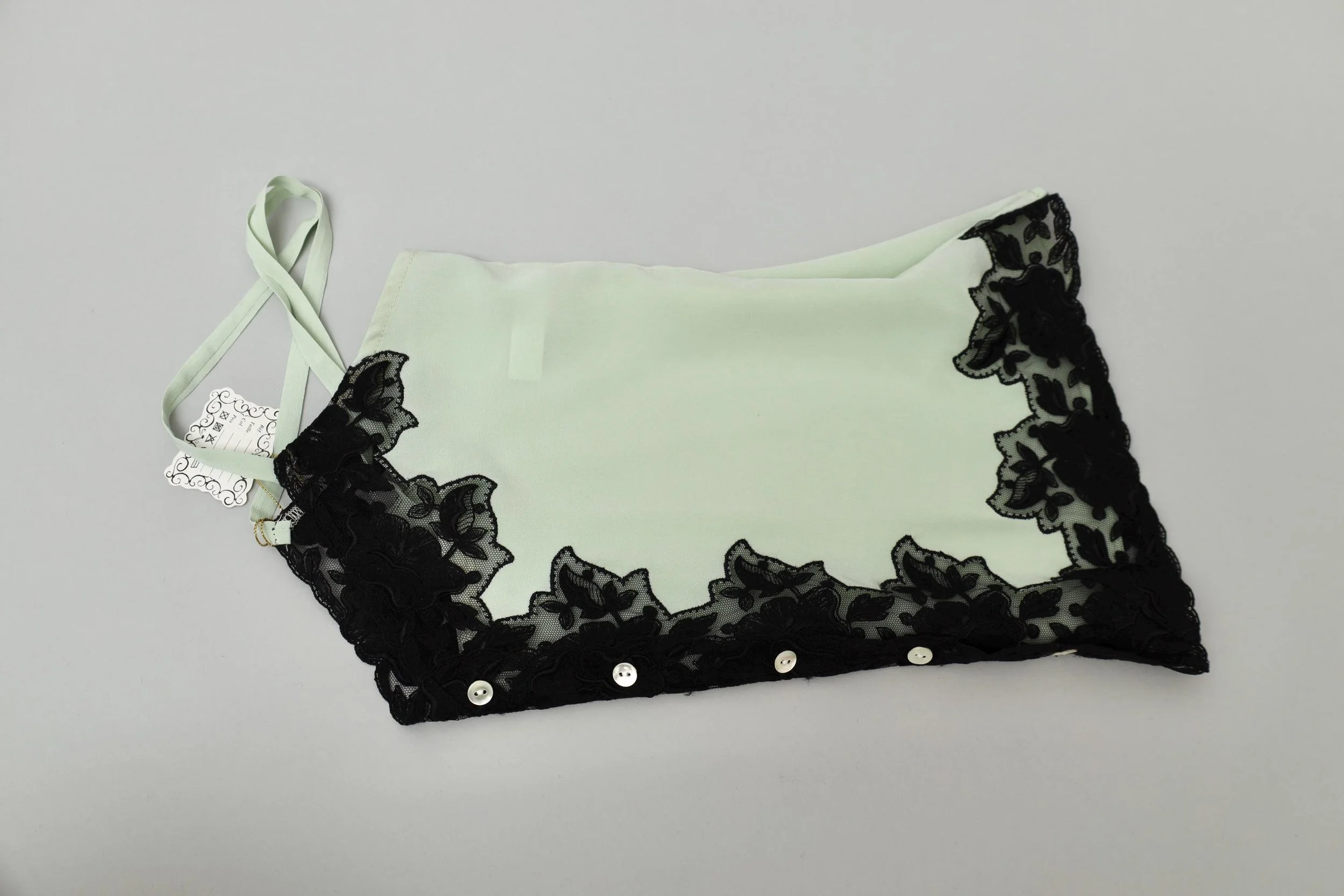 F/W 1994 Chantal Thomass silk camisole with leavers lace inlay