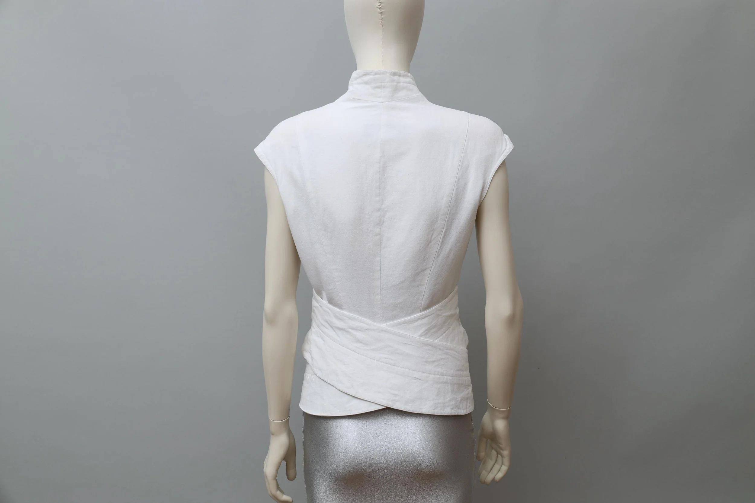 late 1980s / early 1990s Thierry Mugler Activ white wrap top