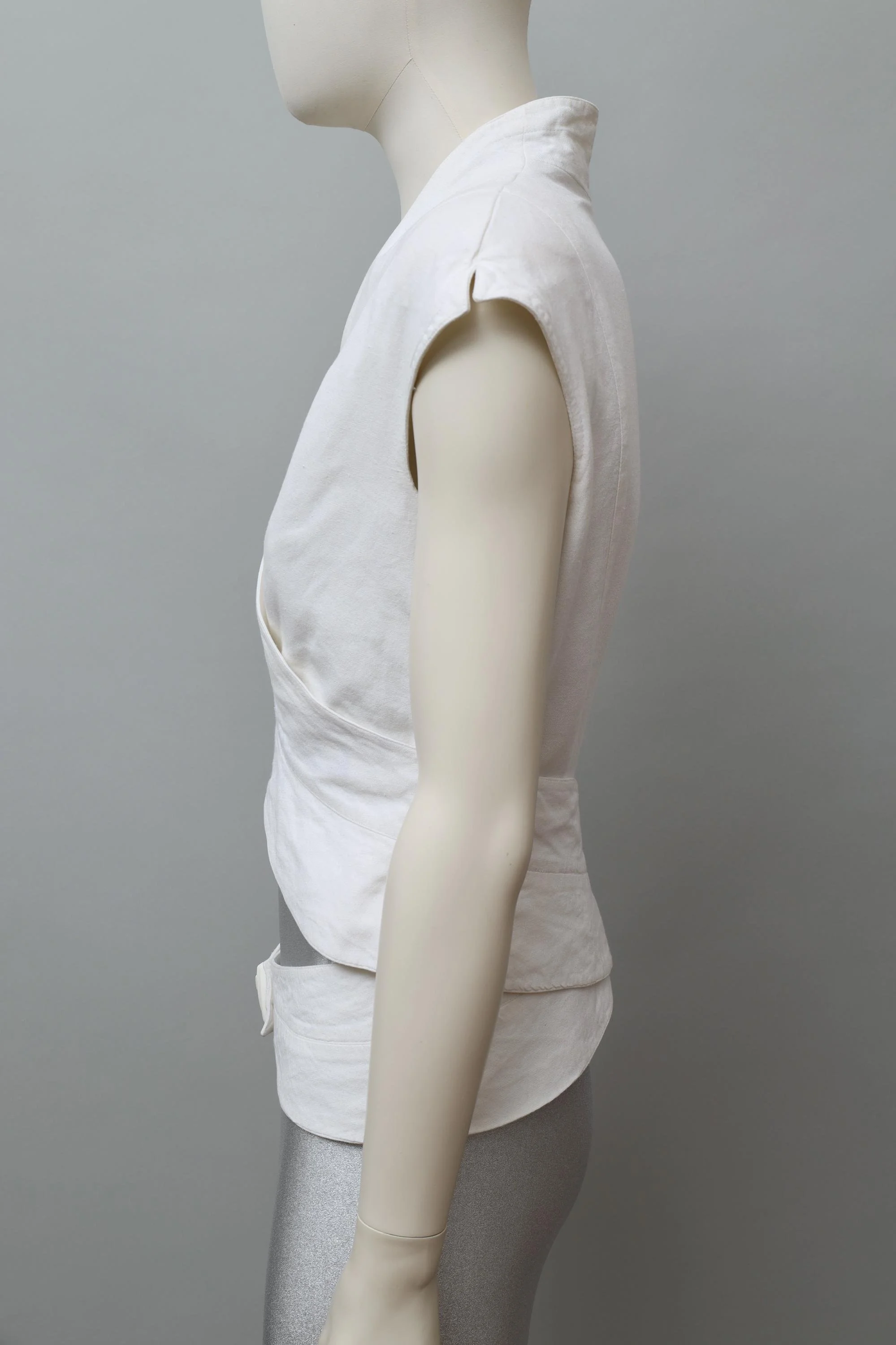 late 1980s / early 1990s Thierry Mugler Activ white wrap top