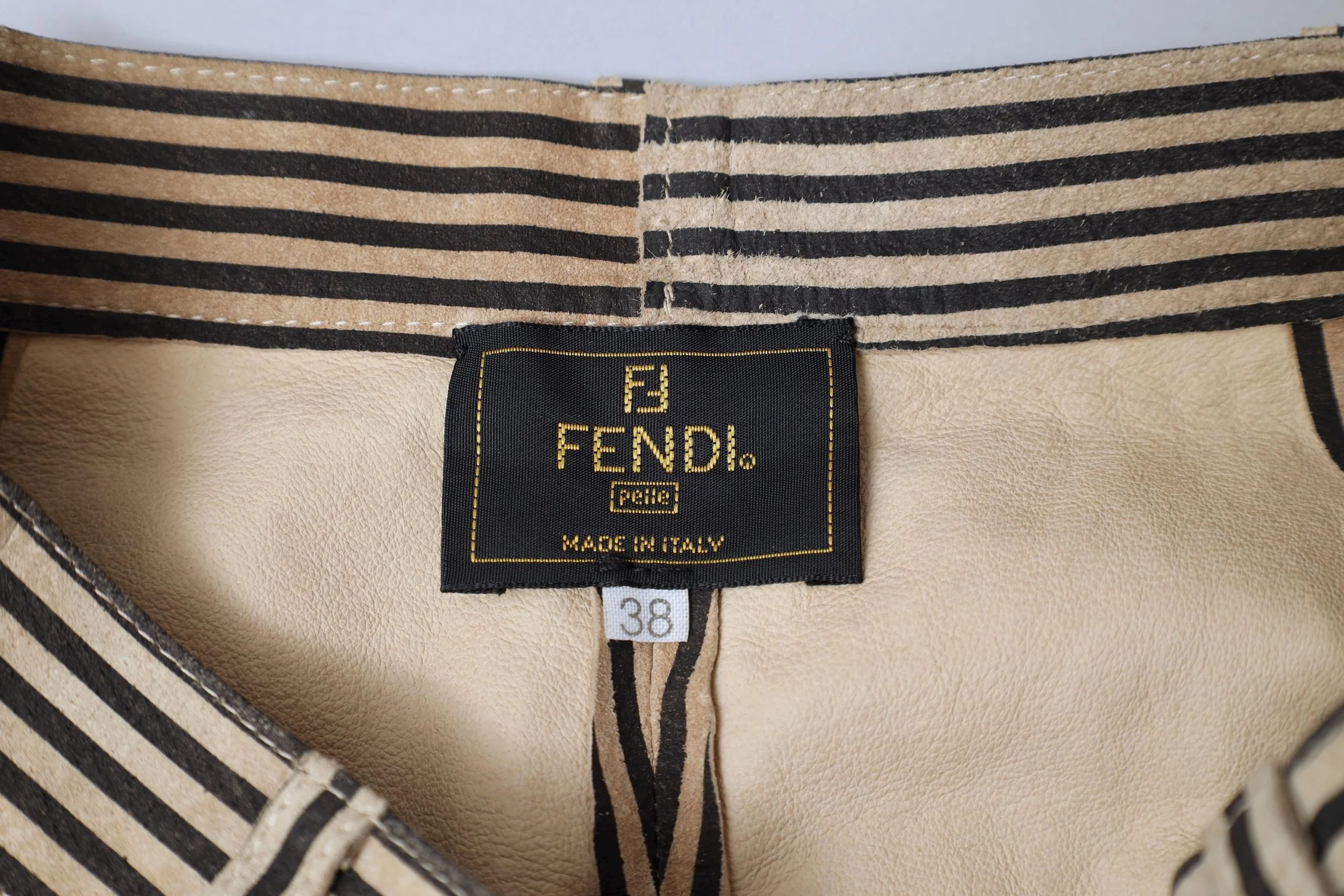 1990s Fendi label tag