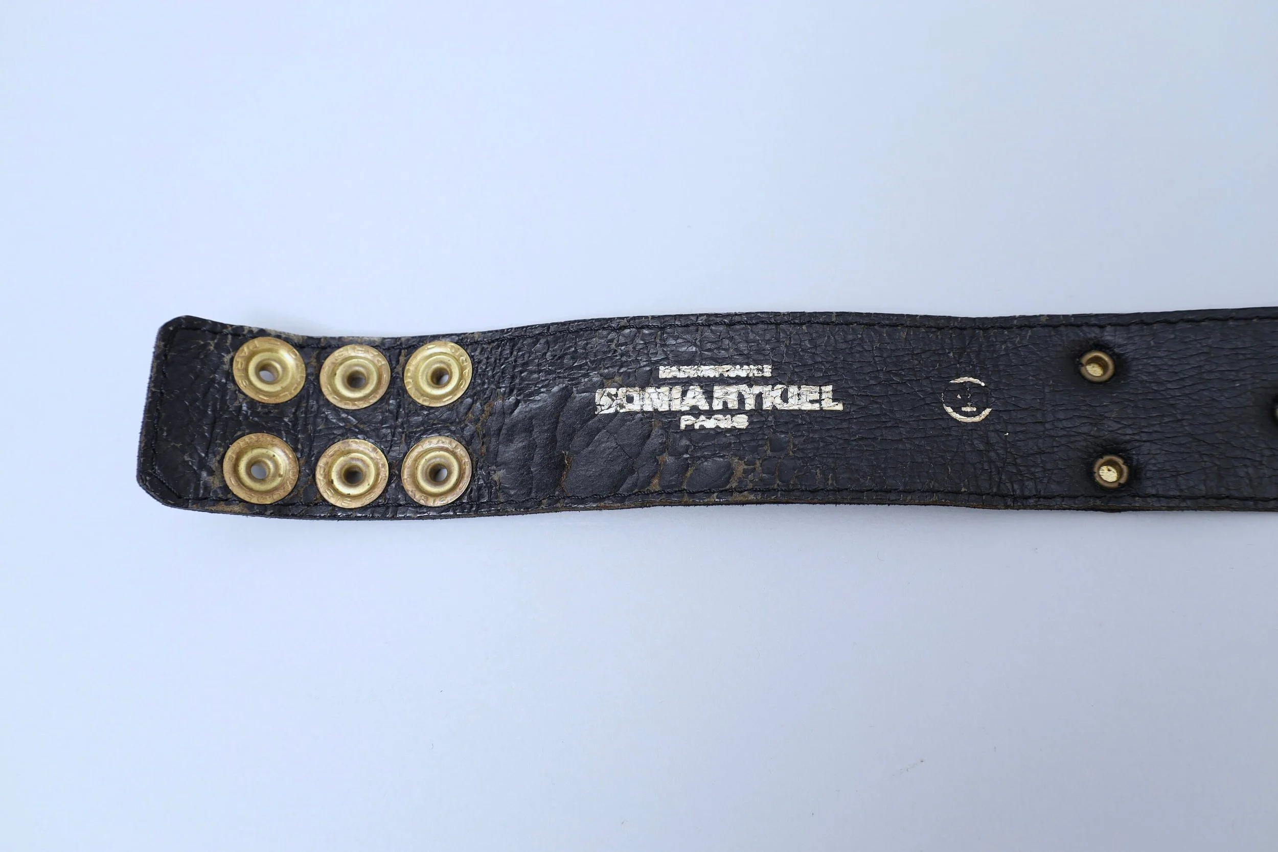 F/W 1984 Sonia Rykiel black suede logo