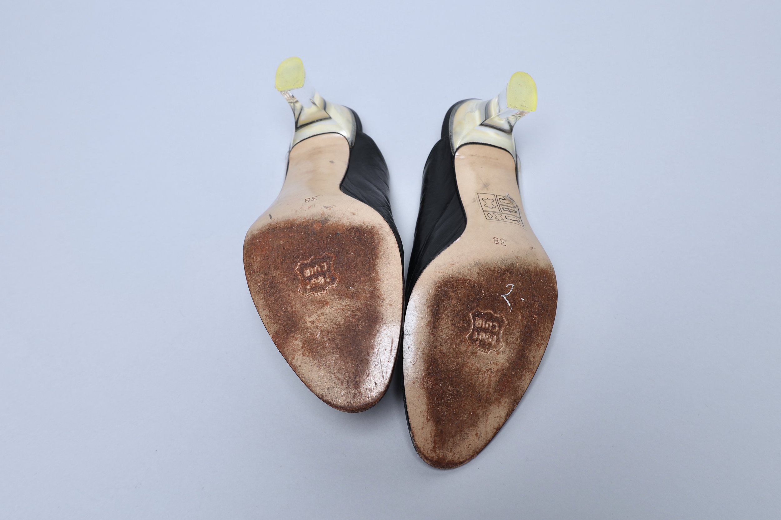 1980s Lanvin leather sole