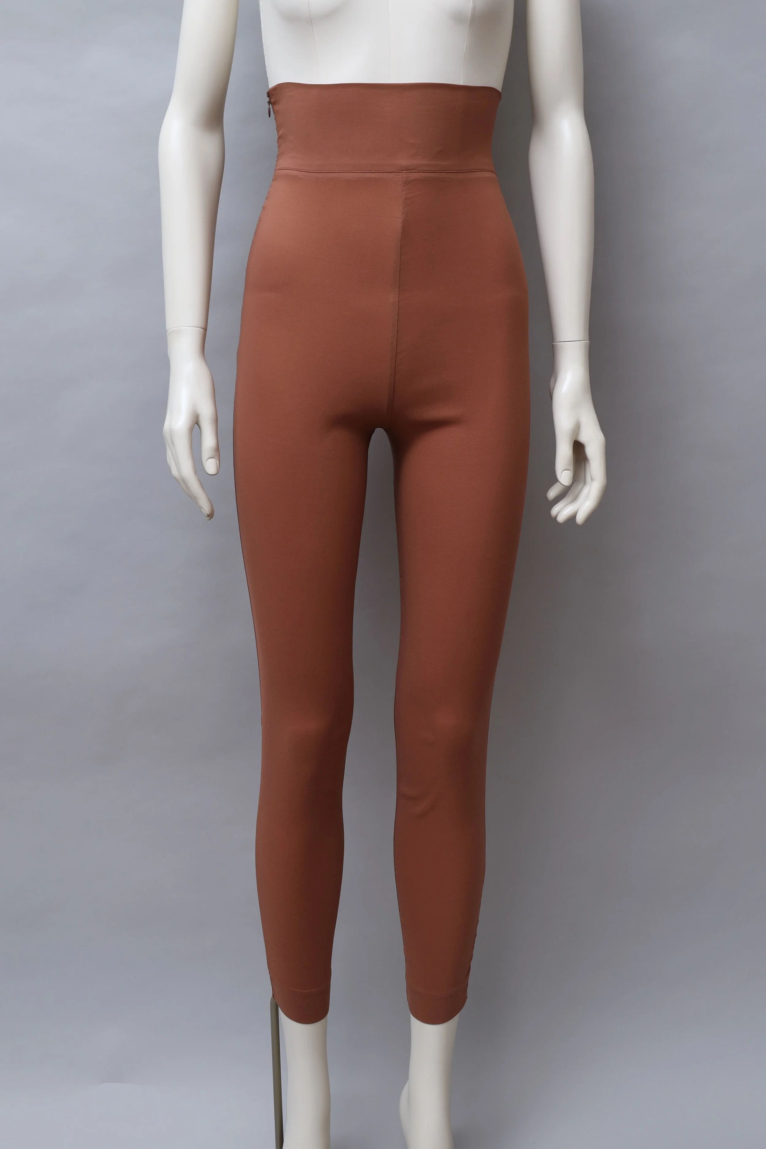 S/S 1996 Romeo Gigli G Gigli copper stretch satin ultra high waisted leggings