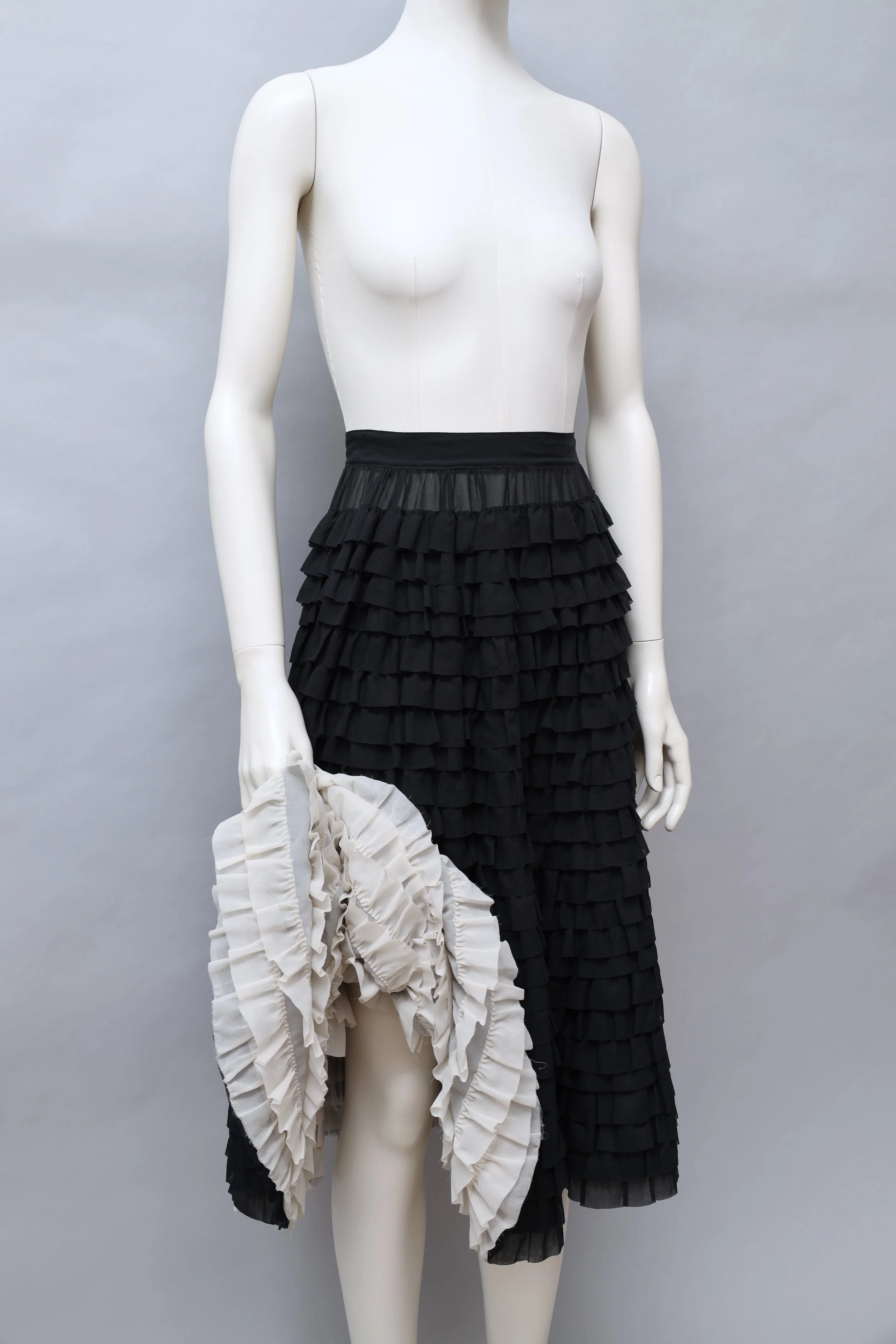 F/W 1981 Chantal Thomass chiffon tiered cancan skirt