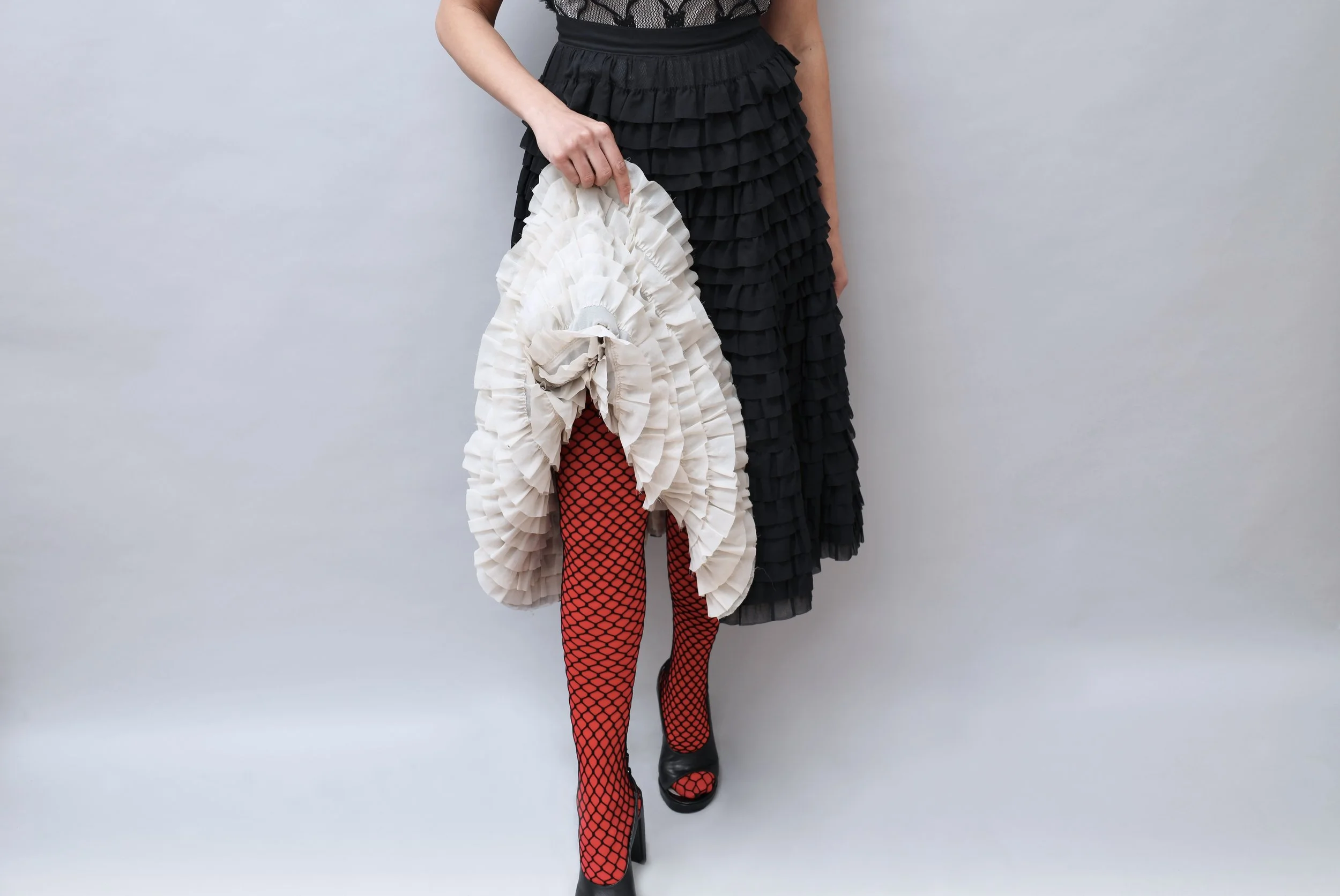 F/W 1981 Chantal Thomass chiffon tiered cancan skirt