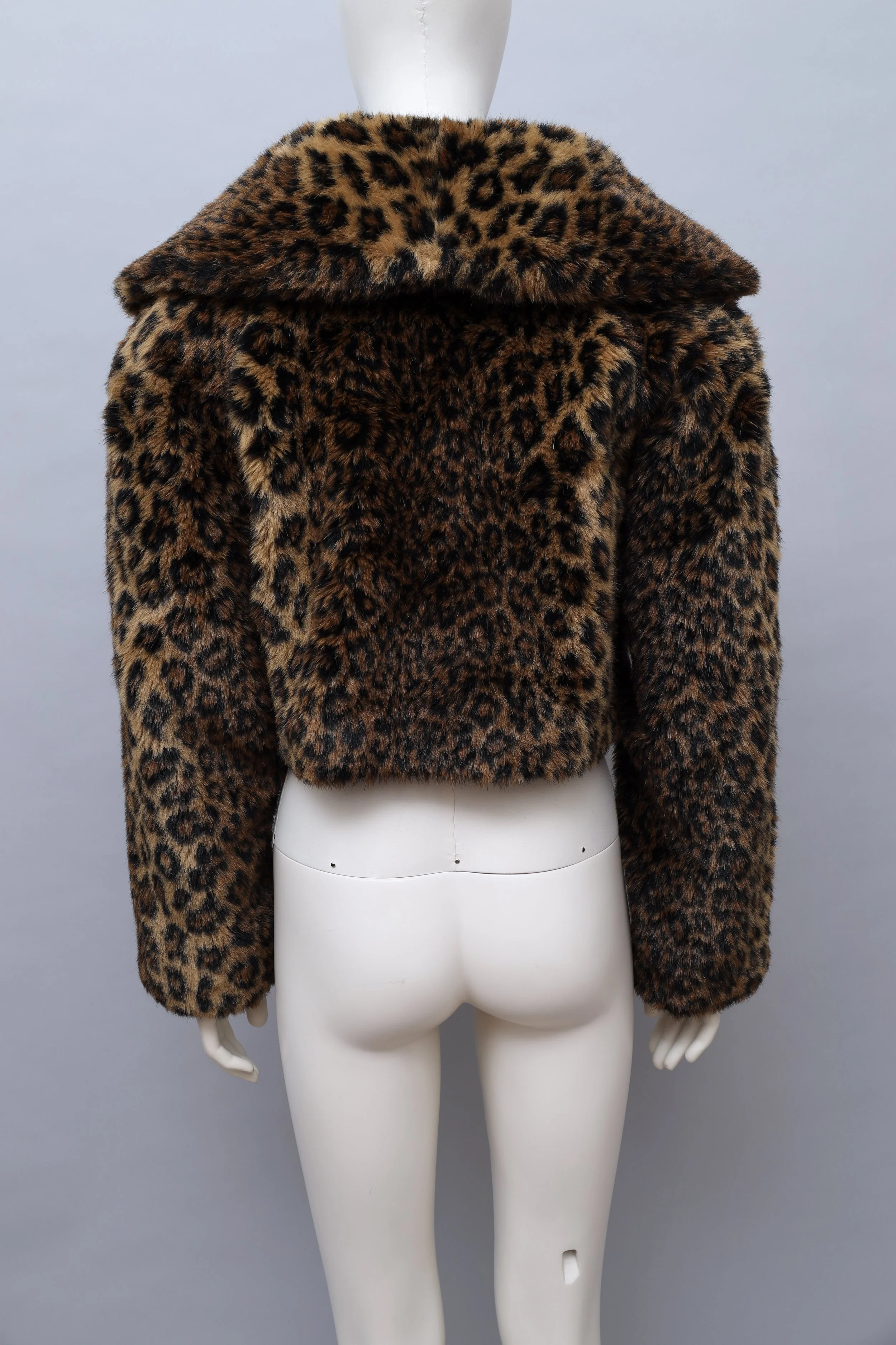 F/W 1989 Chantal Thomass faux fur leopard bolero jacket