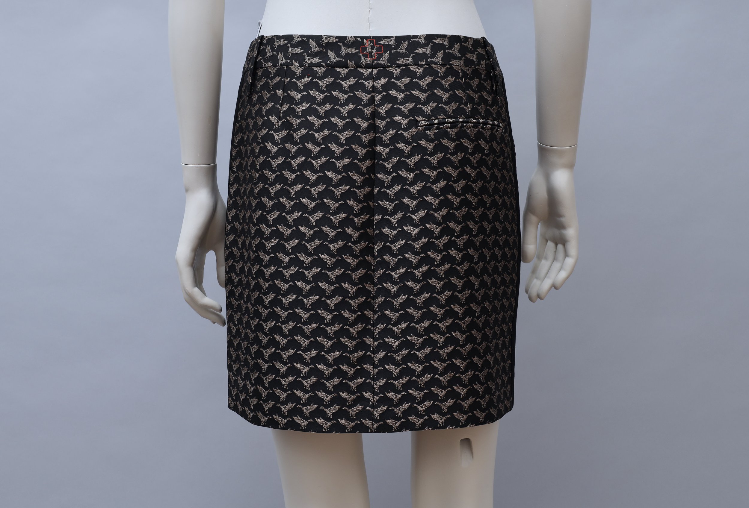 F/W 2016 A.F. Vandevorst striped duck brocade mini skirt