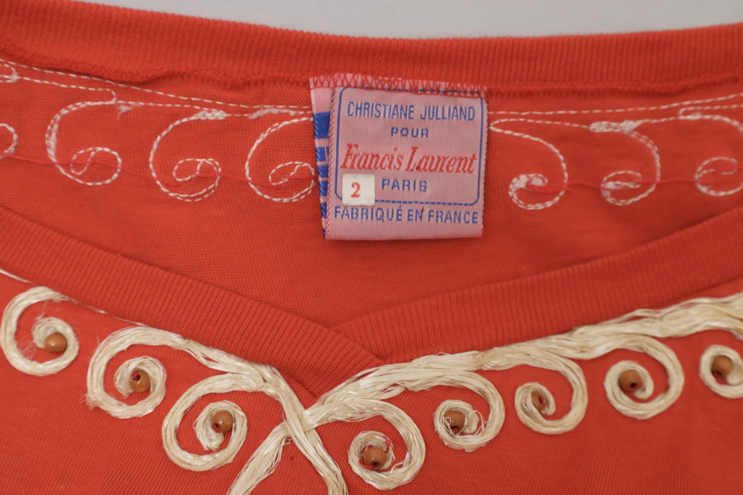 1970s Christiane Julliand pour Francis Laurent label tag