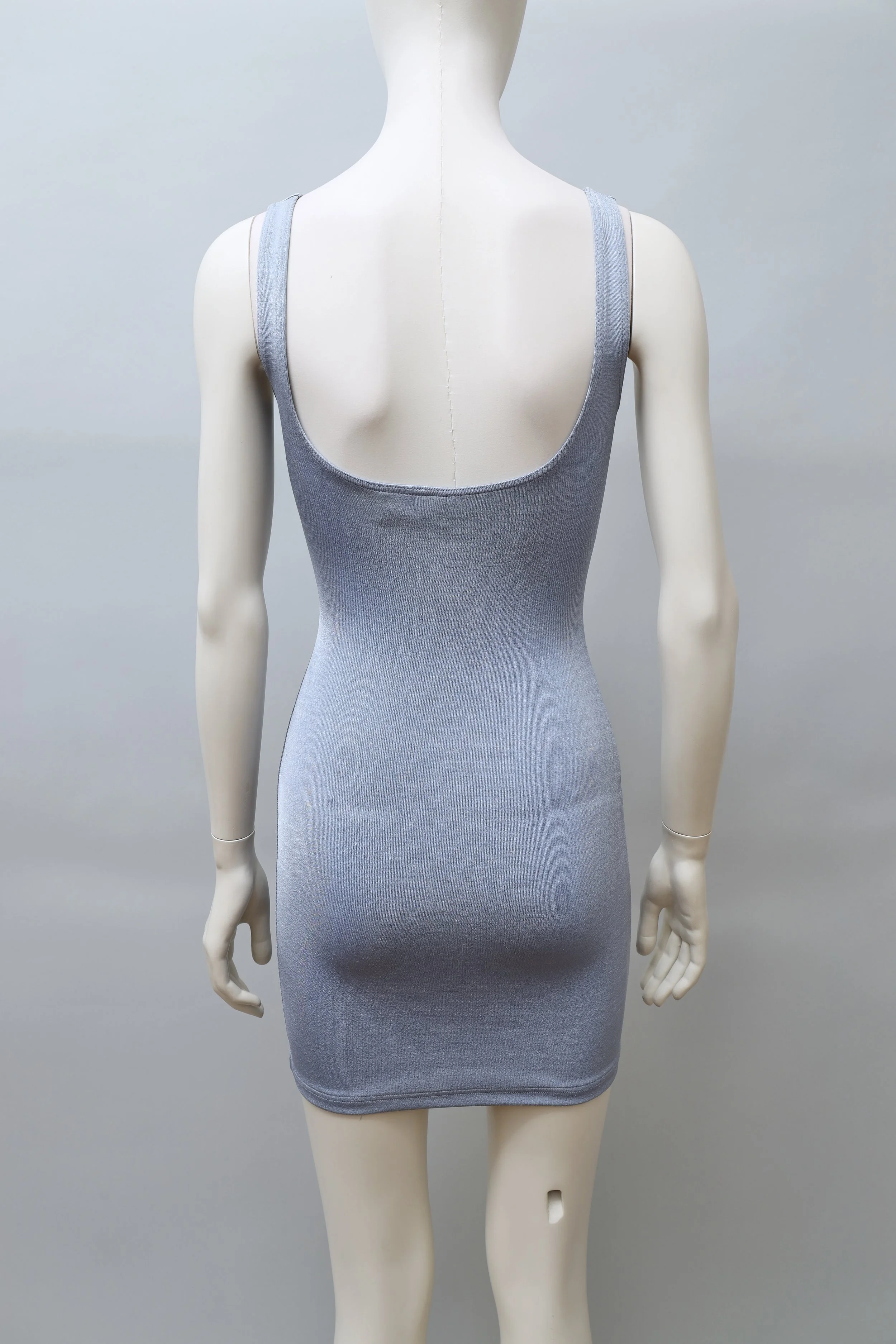 S/S 1993 Liza Bruce ice blue pearl cut out dress