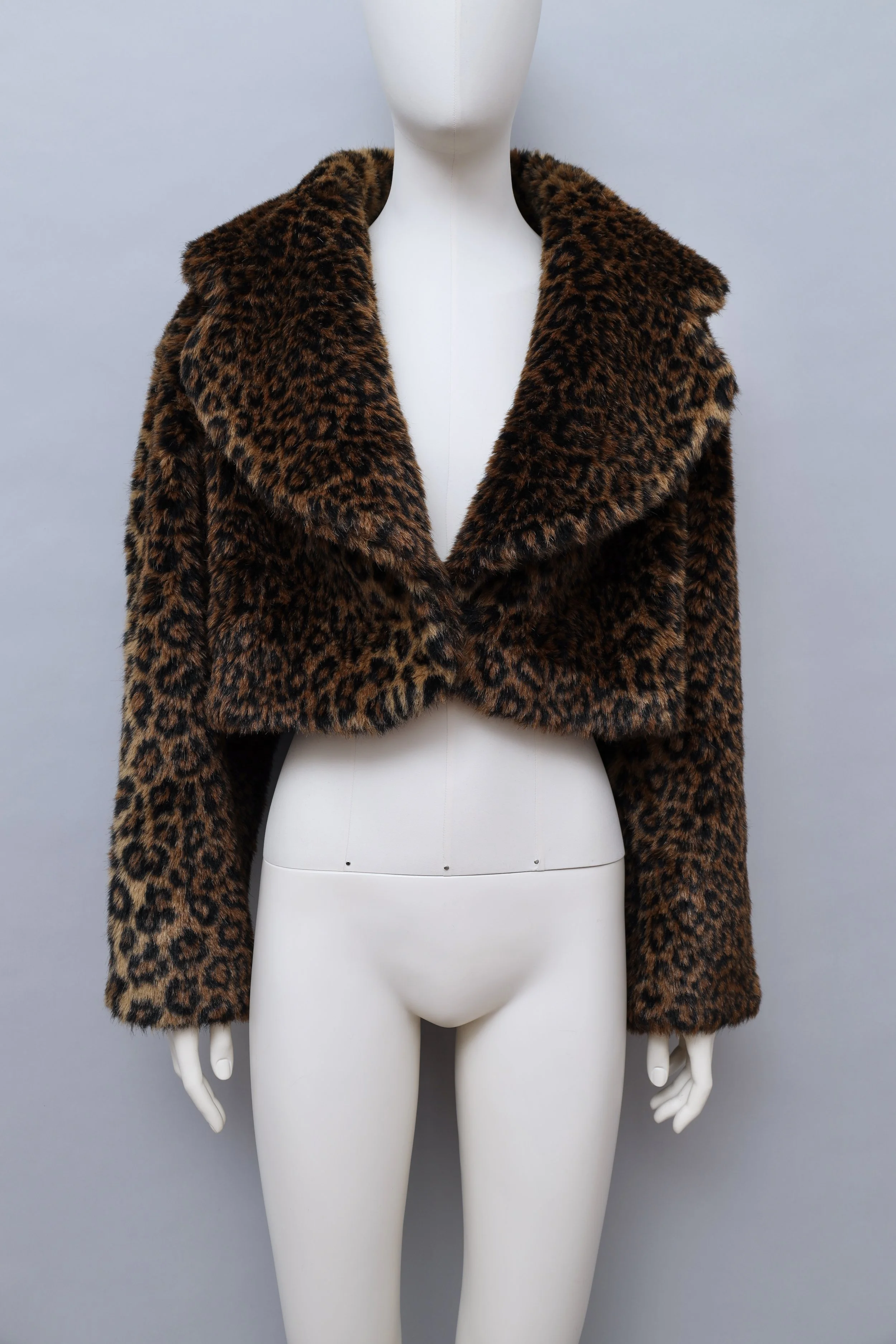 F/W 1989 Chantal Thomass faux fur leopard bolero jacket