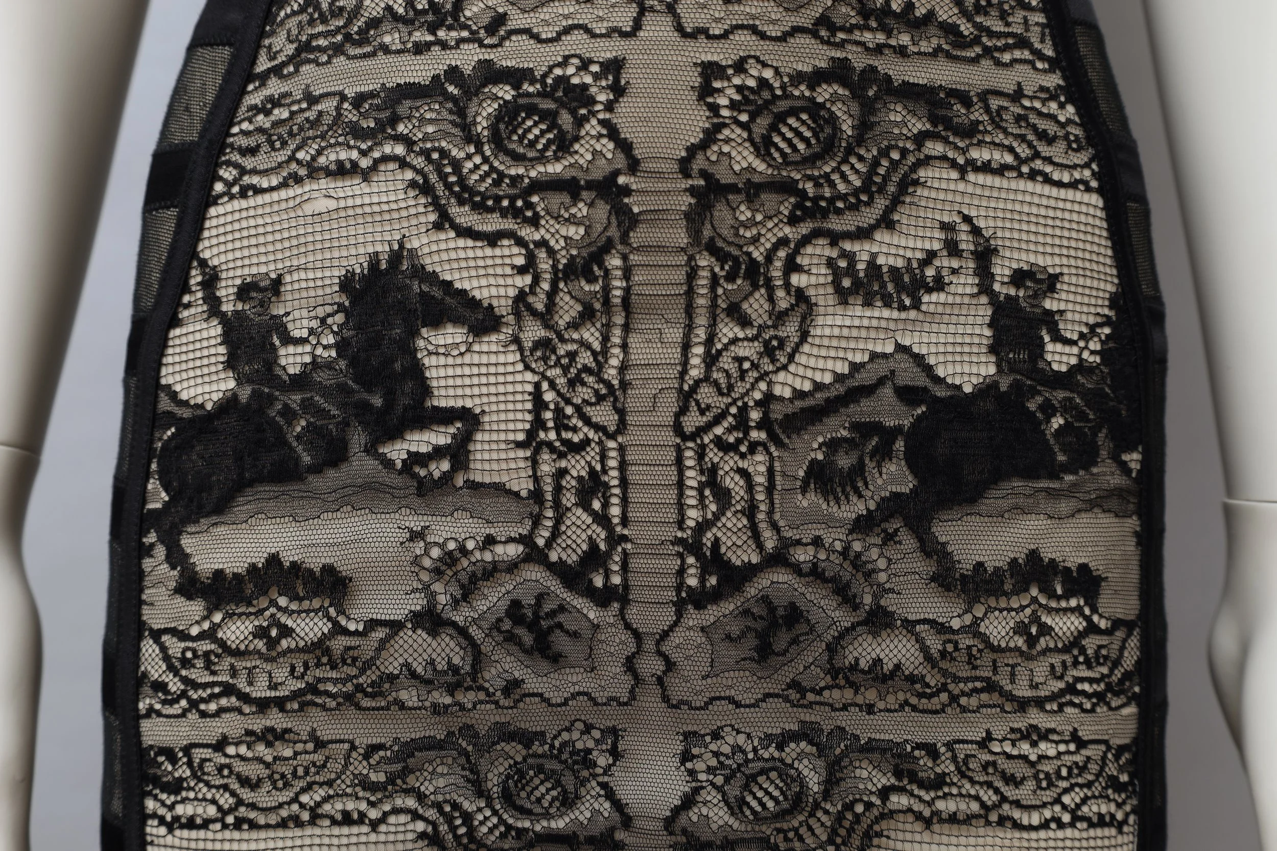 S/S 1988 Jean Paul Gaultier cowboy lace stretch pencil skirt