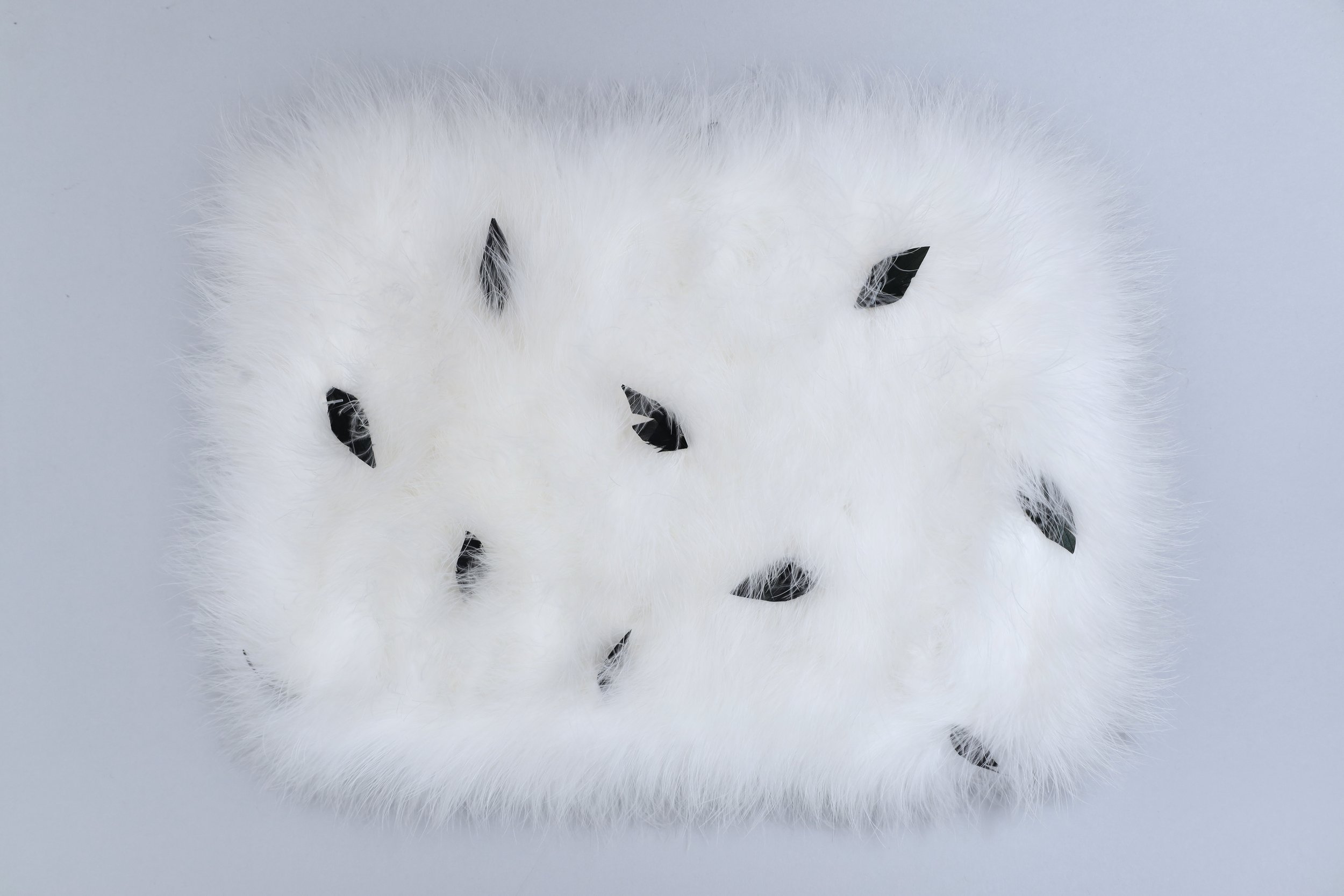 F/W 1992 Chantal Thomass runway sample piece white marabou feather muff