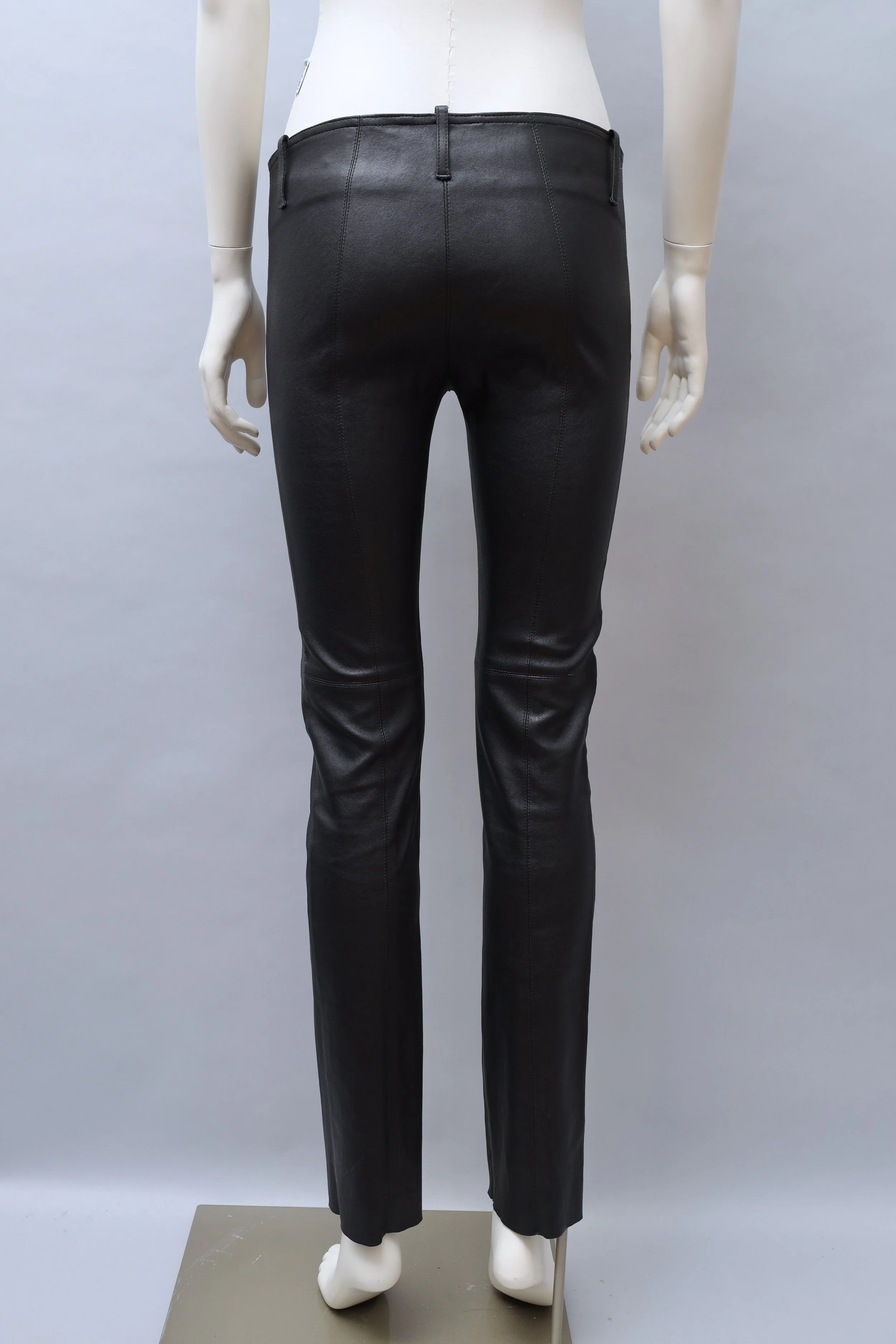 2000s Plein Sud black lambskin low rise leather pants