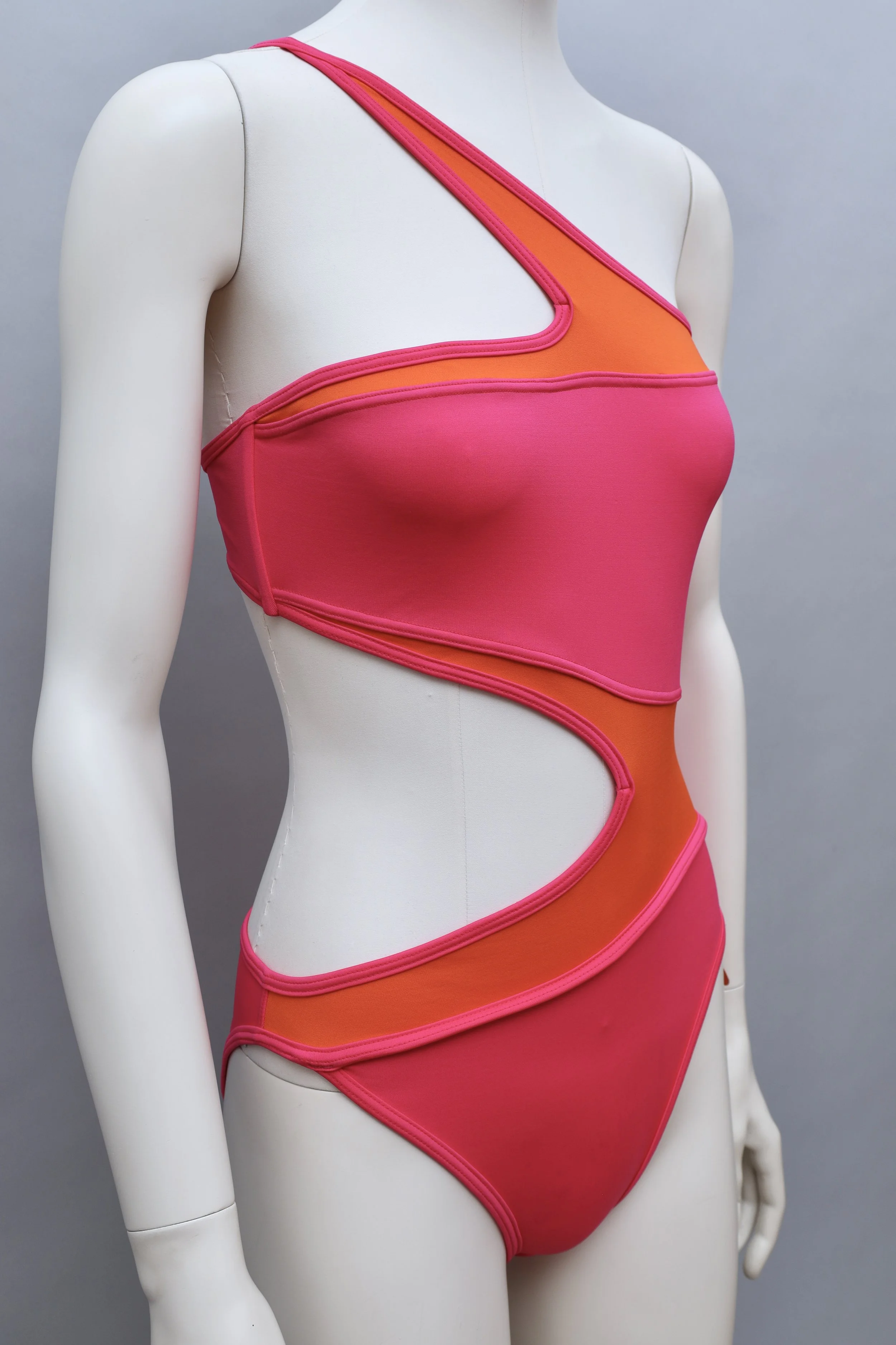 S/S 2005 Speedo by Rosa Cha pink and orange cut out swimsuit