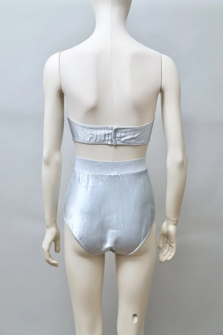 late 1980s / early 1990s Martine Sitbon La Nuit ice blue satin set