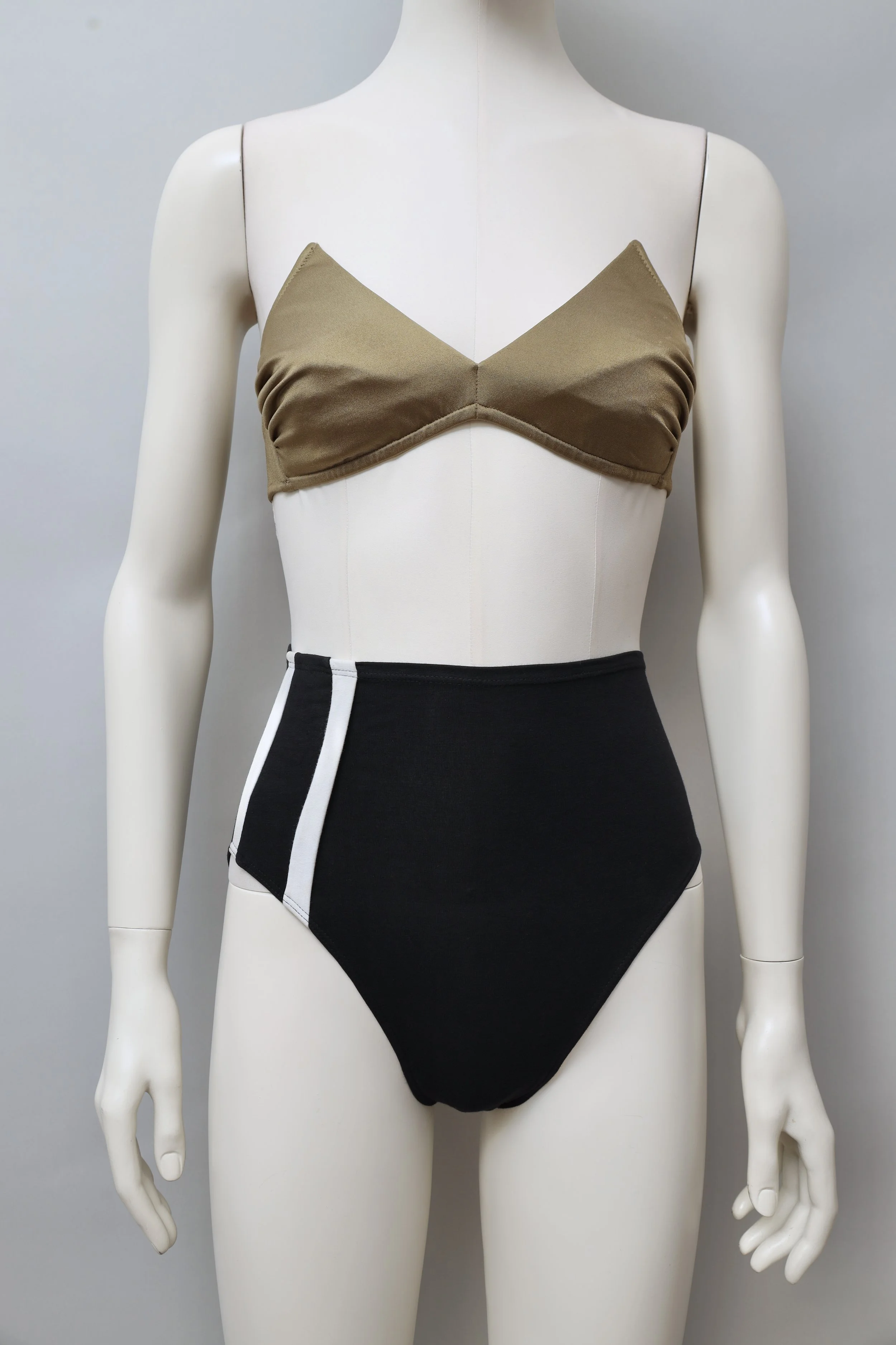 late 1980s / early 1990s Martine Sitbon La Nuit high waist stripe panty