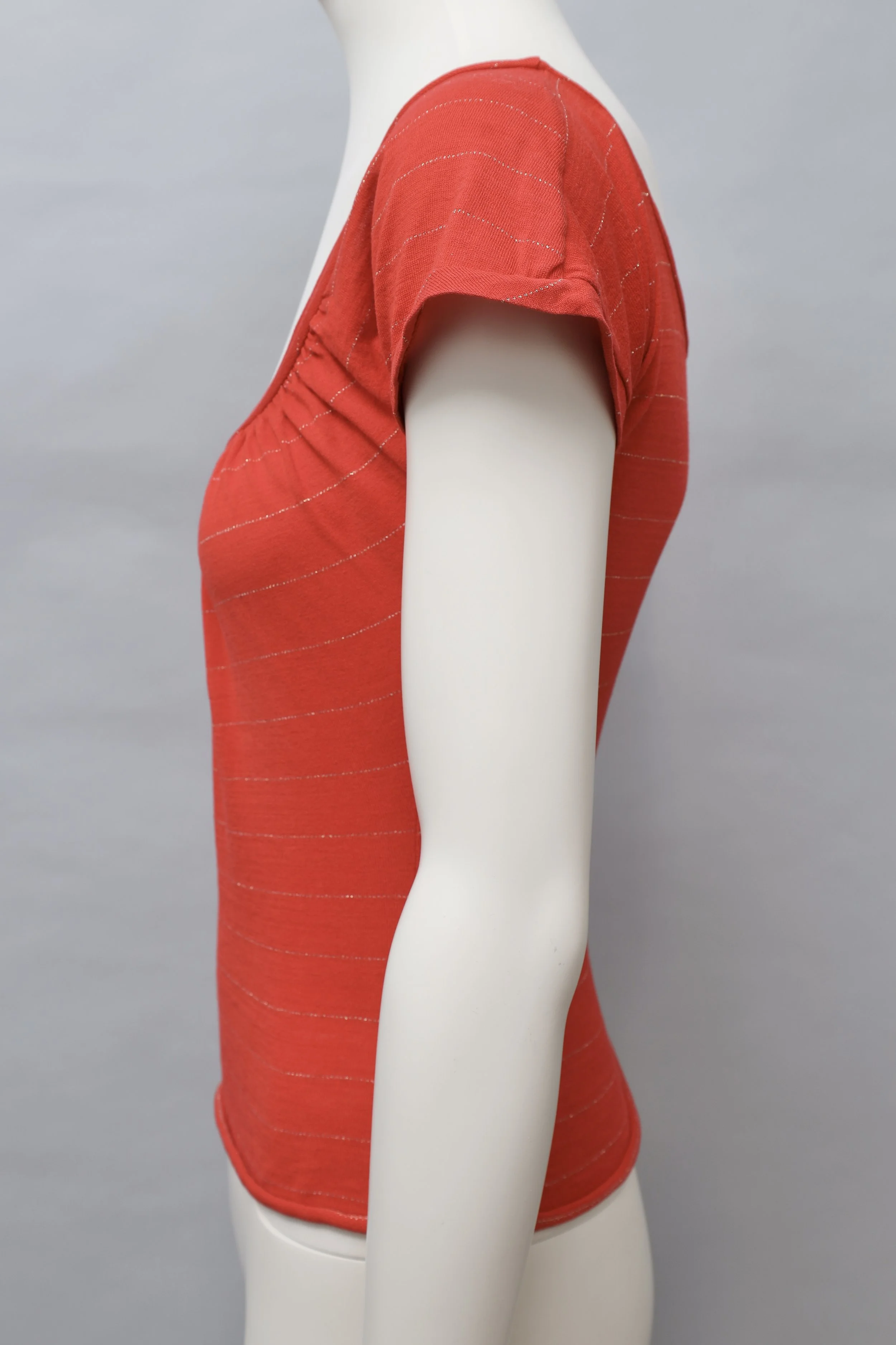 S/S 1976 Chantal Thomass pour Ter et Bantine red lurex stripe top