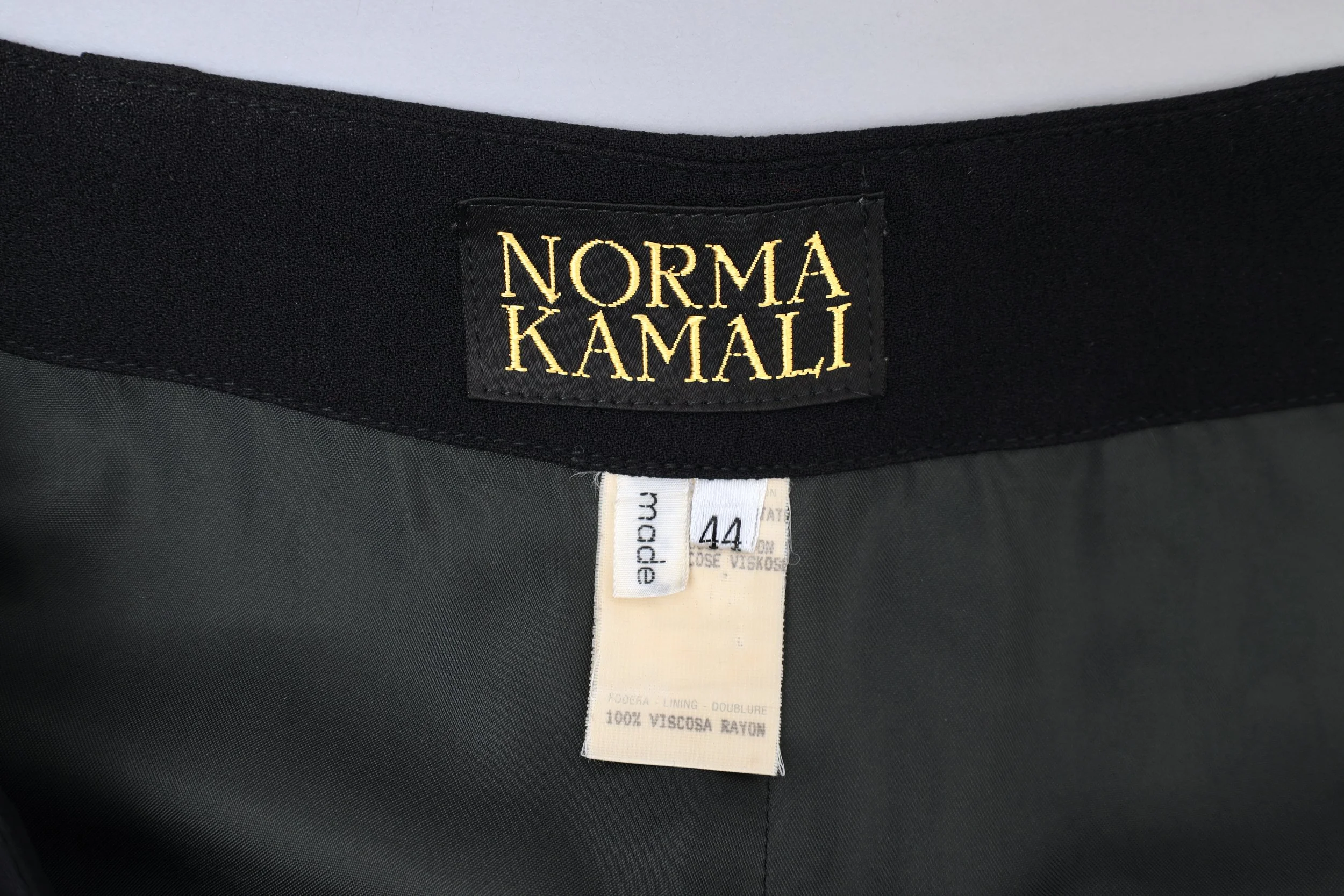 S/S 1988 Norma Kamali label tag