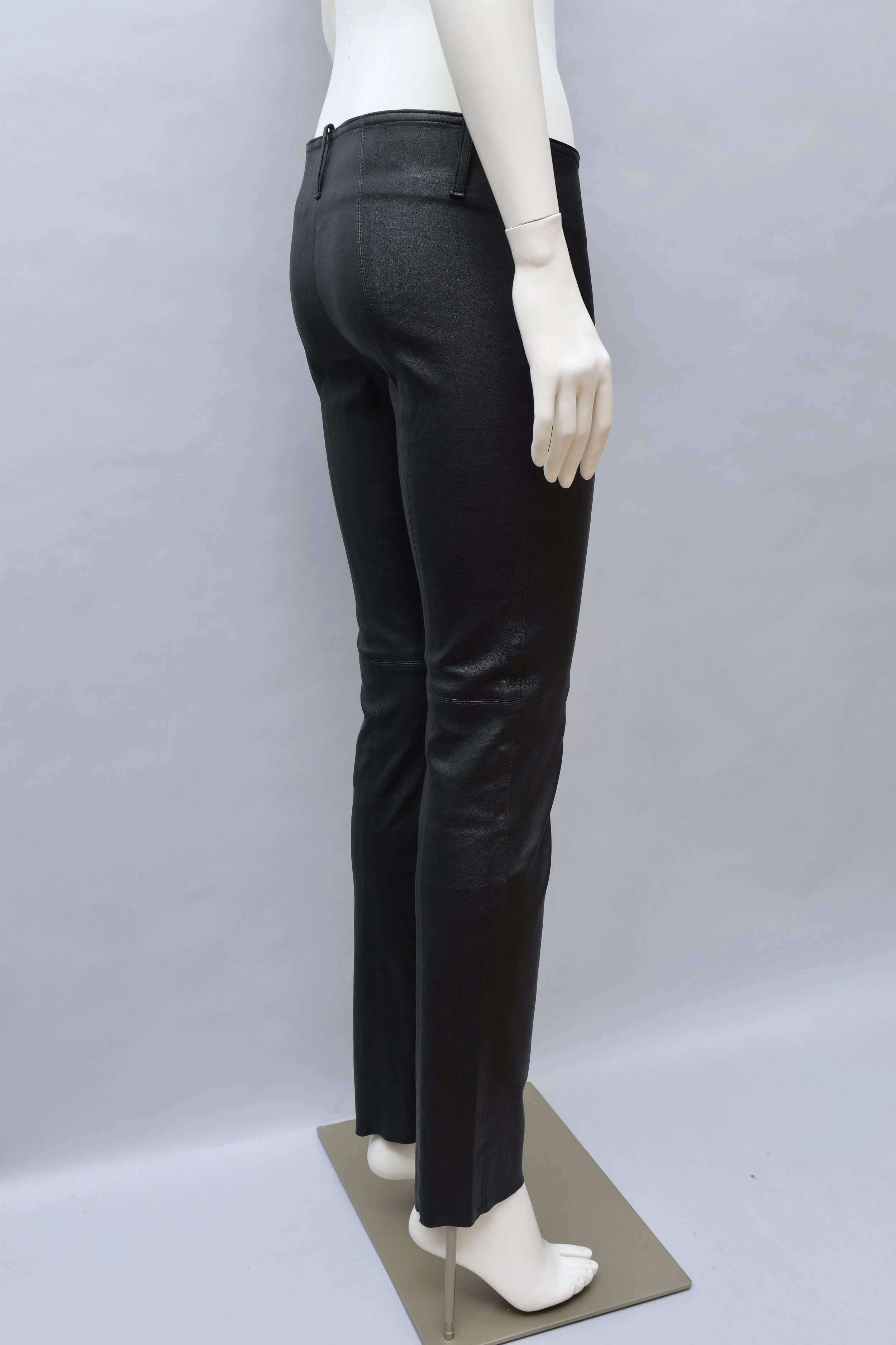 2000s Plein Sud black lambskin low rise leather pants