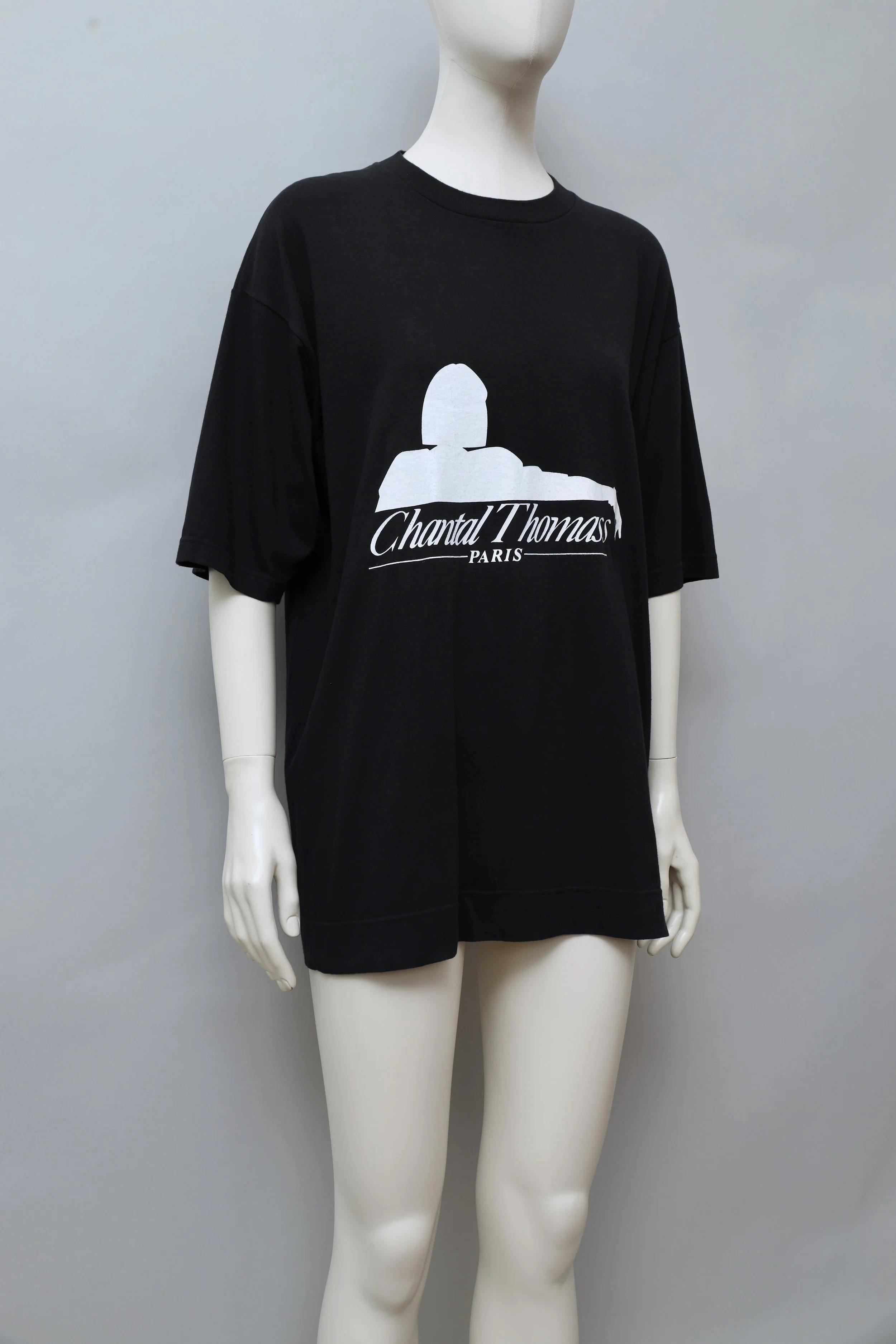 1980s Chantal Thomass black and white logo t-shirt