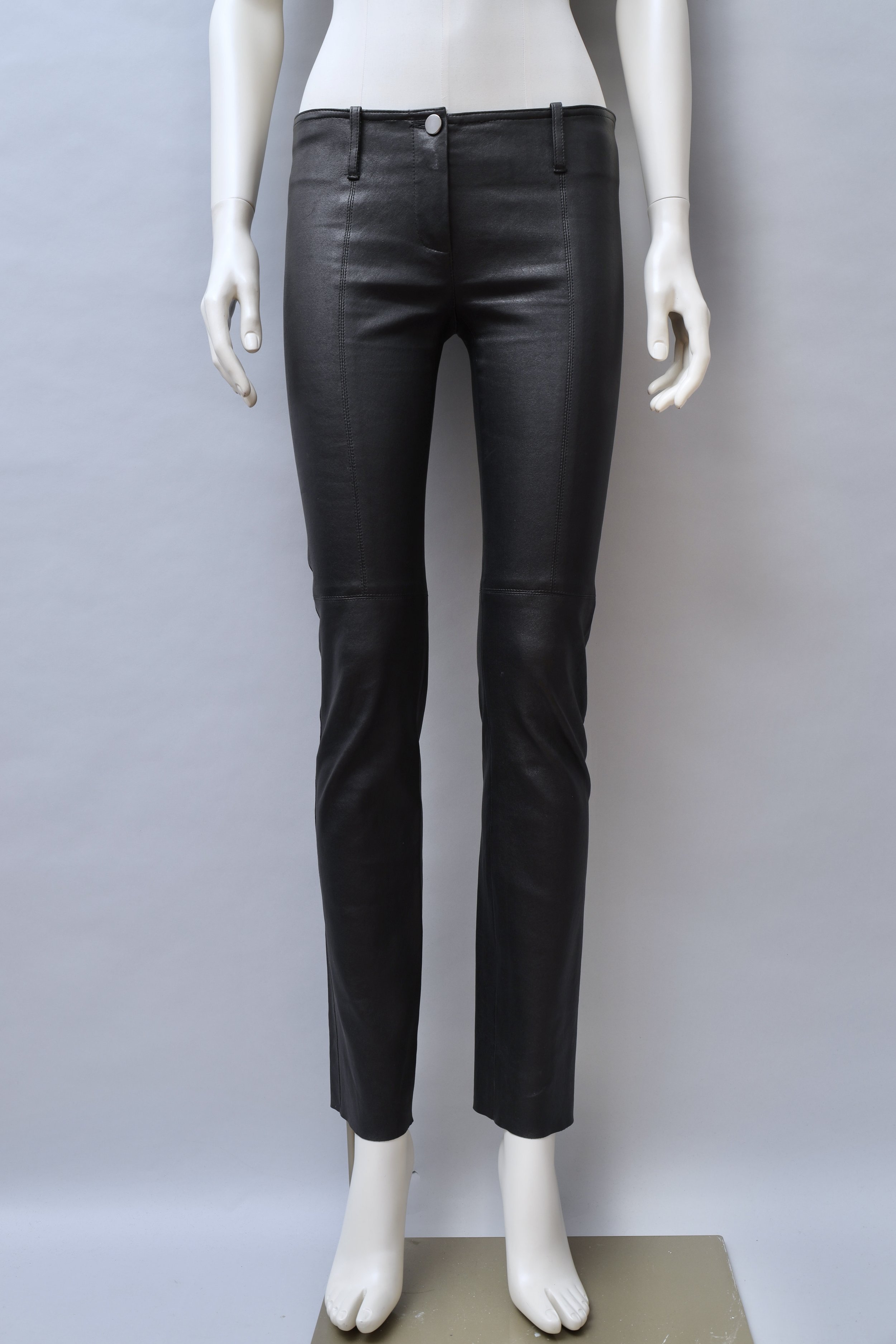 2000s Plein Sud black lambskin low rise leather pants