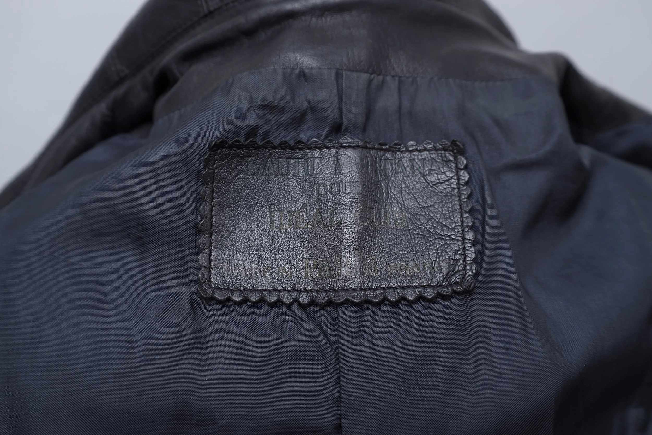 Claude Montana pour Idéal Cuir leather label tag