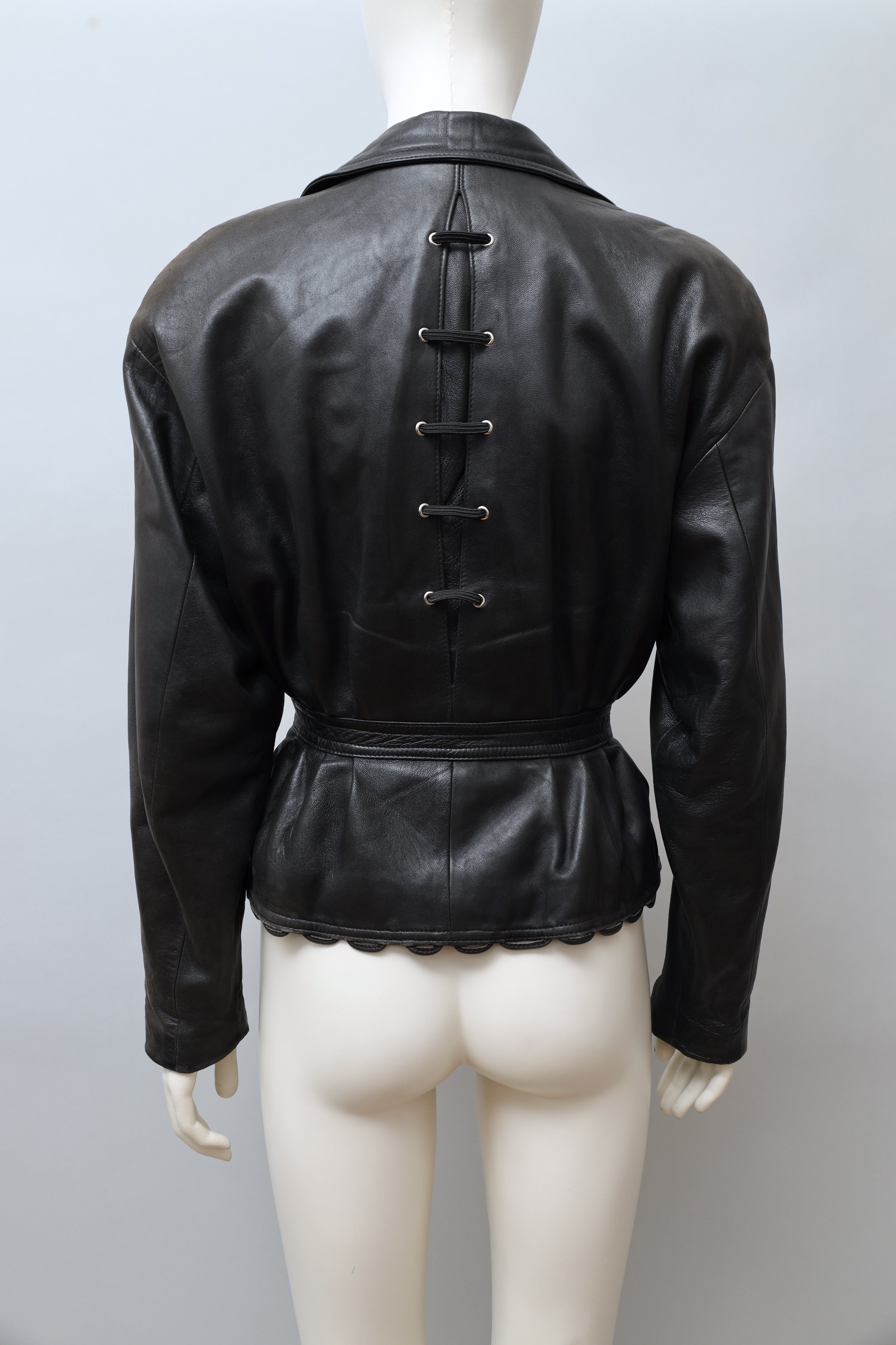 F/W 1991 Chantal Thomass Suite black leather Perfecto jacket