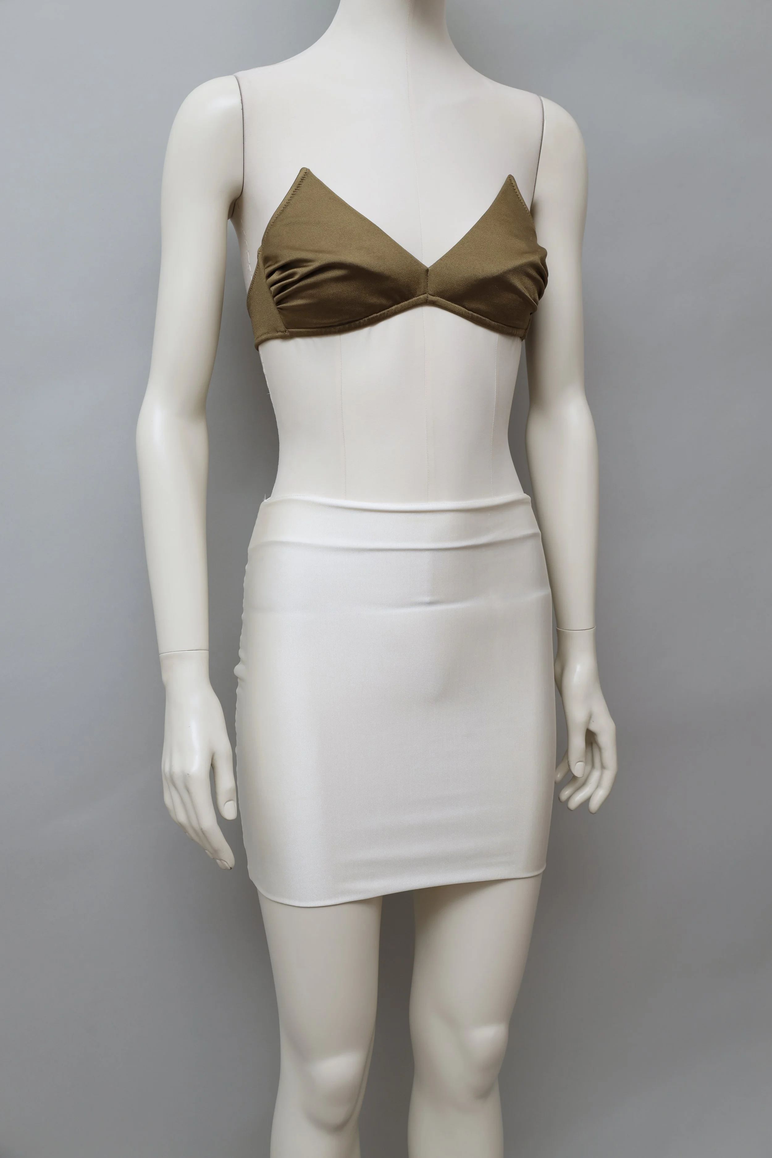 1980s deadstock La Perla bronze sculptural bikini top