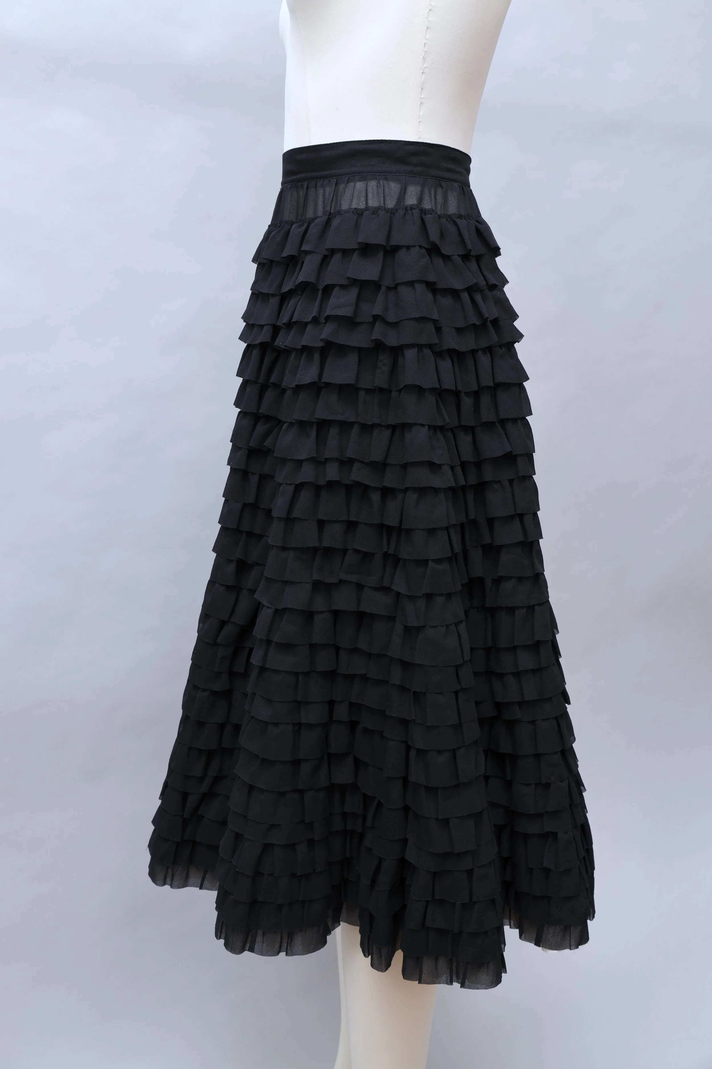 F/W 1981 Chantal Thomass chiffon tiered cancan skirt