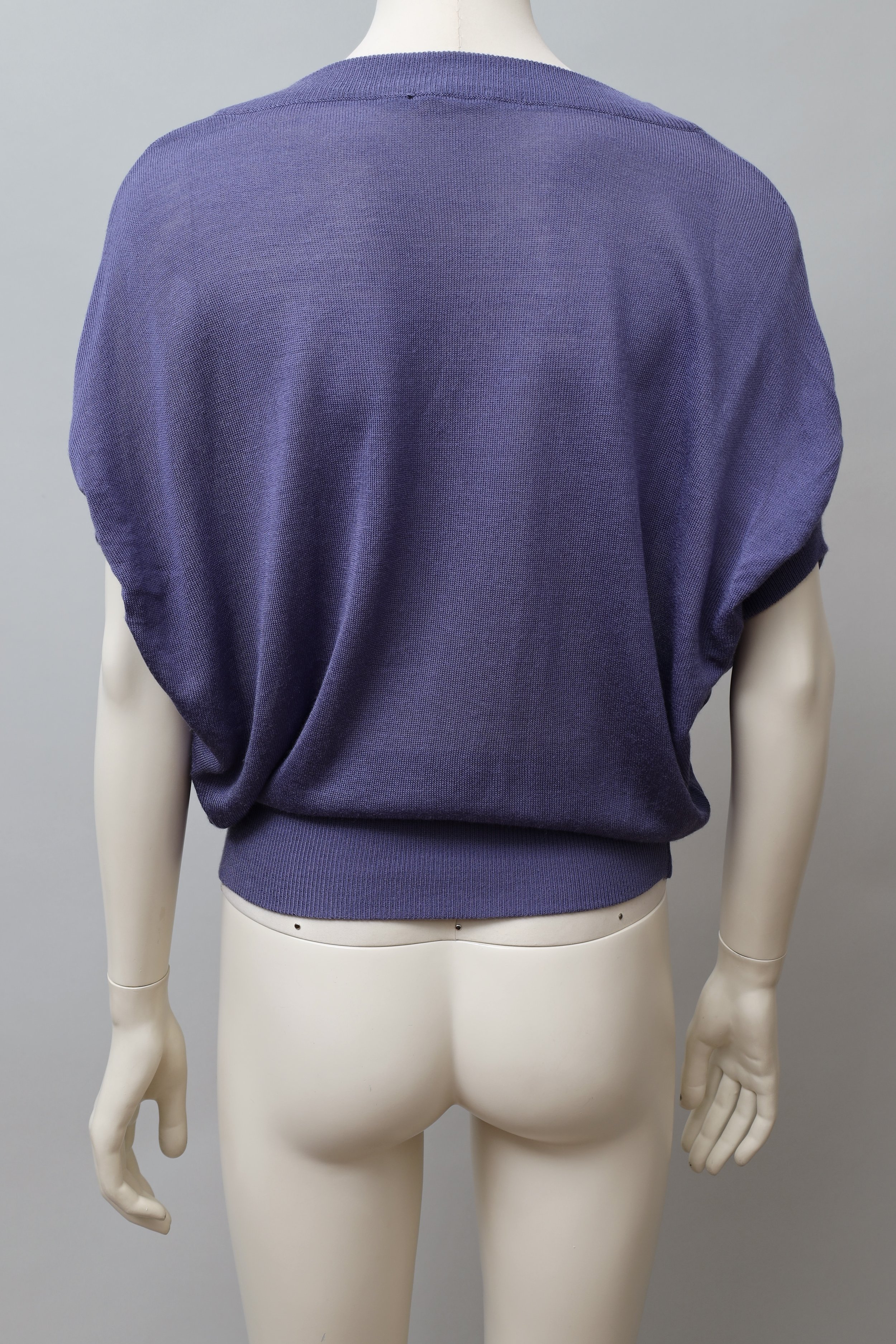 1970s Jungle Jap Kenzo Takada violet ruched batwing sleeve top