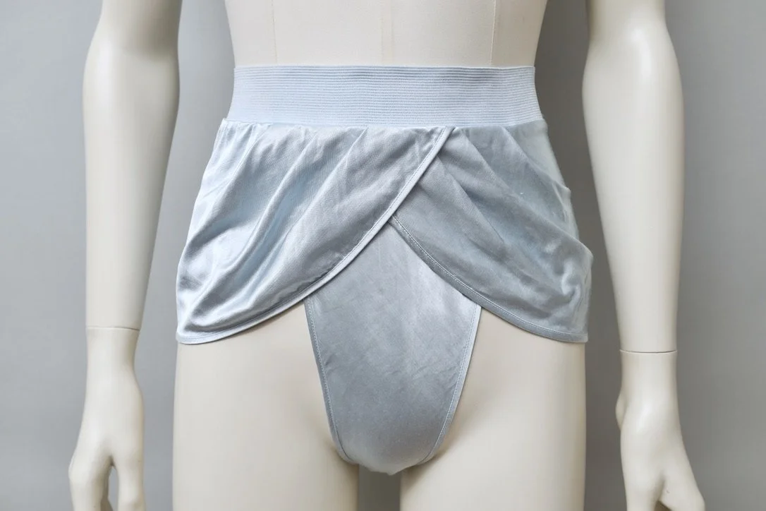 late 1980s / early 1990s Martine Sitbon La Nuit ice blue satin panty