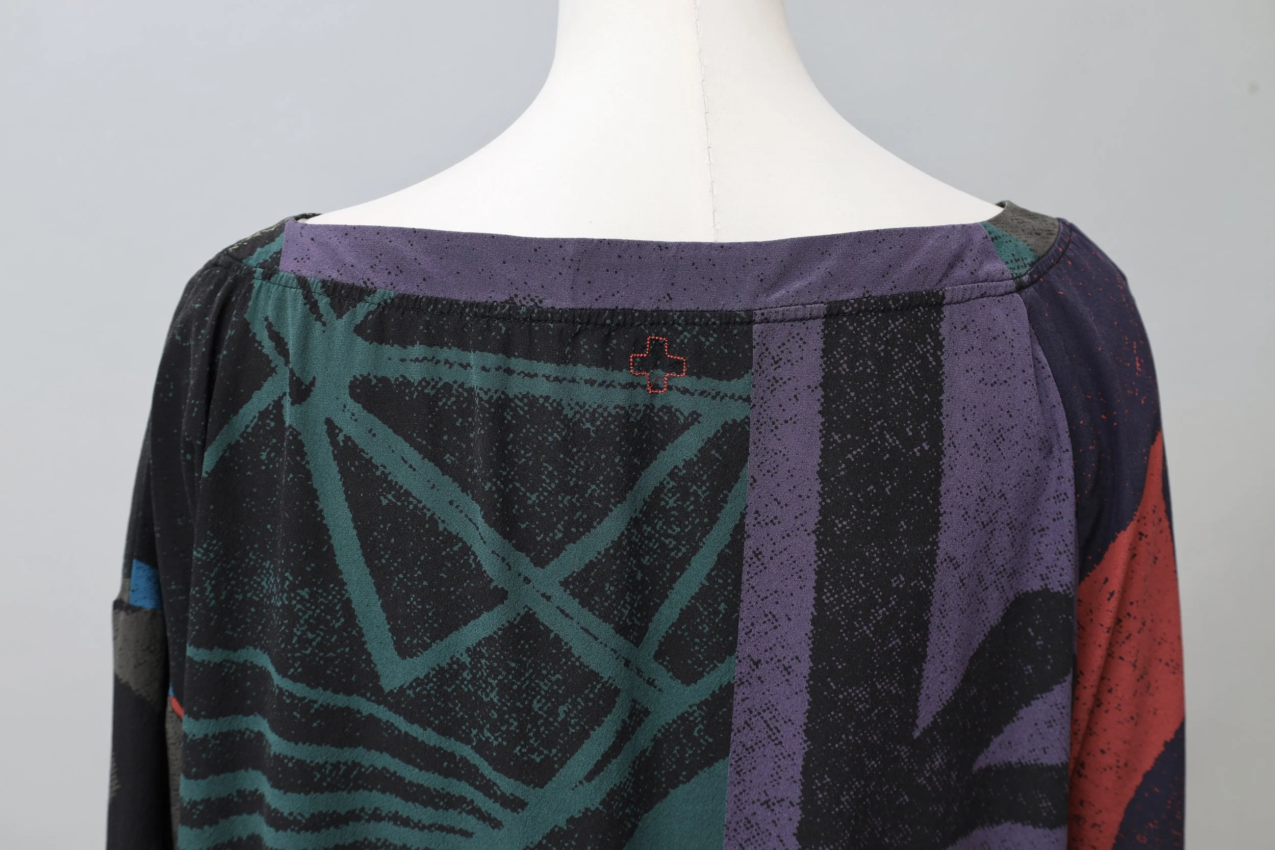 S/S 2016 A.F. Vandevorst patchwork silk shirt dress