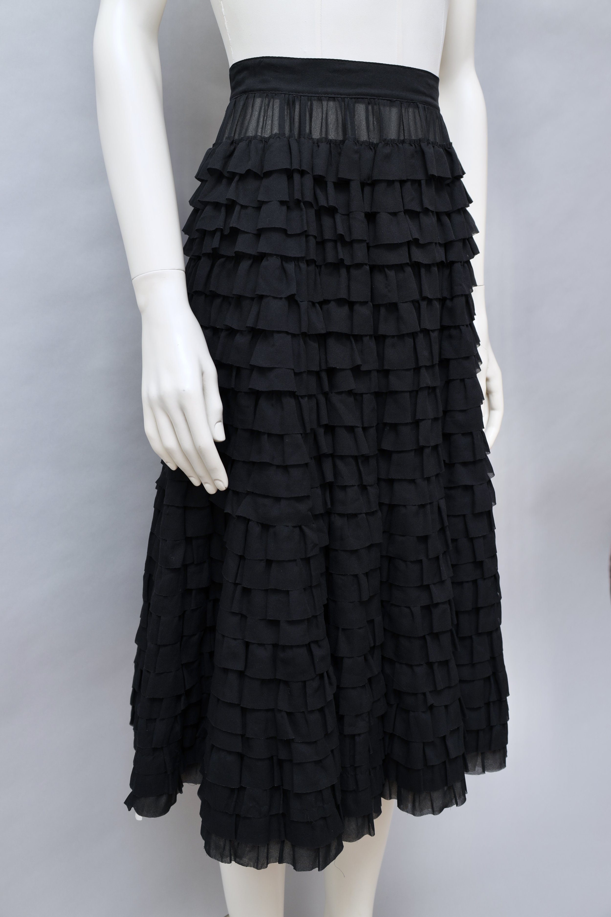 F/W 1981 Chantal Thomass chiffon tiered cancan skirt