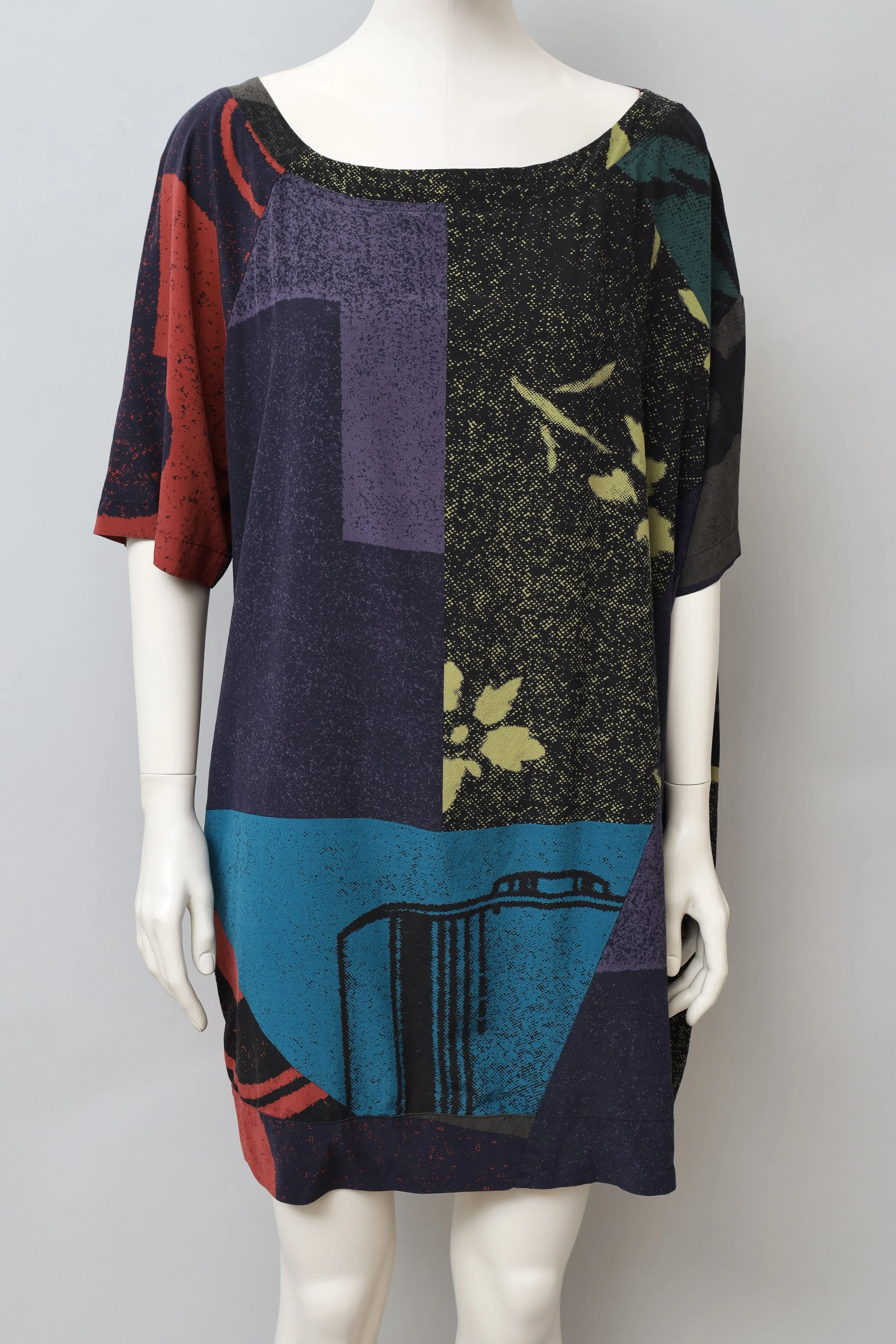 S/S 2016 A.F. Vandevorst patchwork silk shirt dress