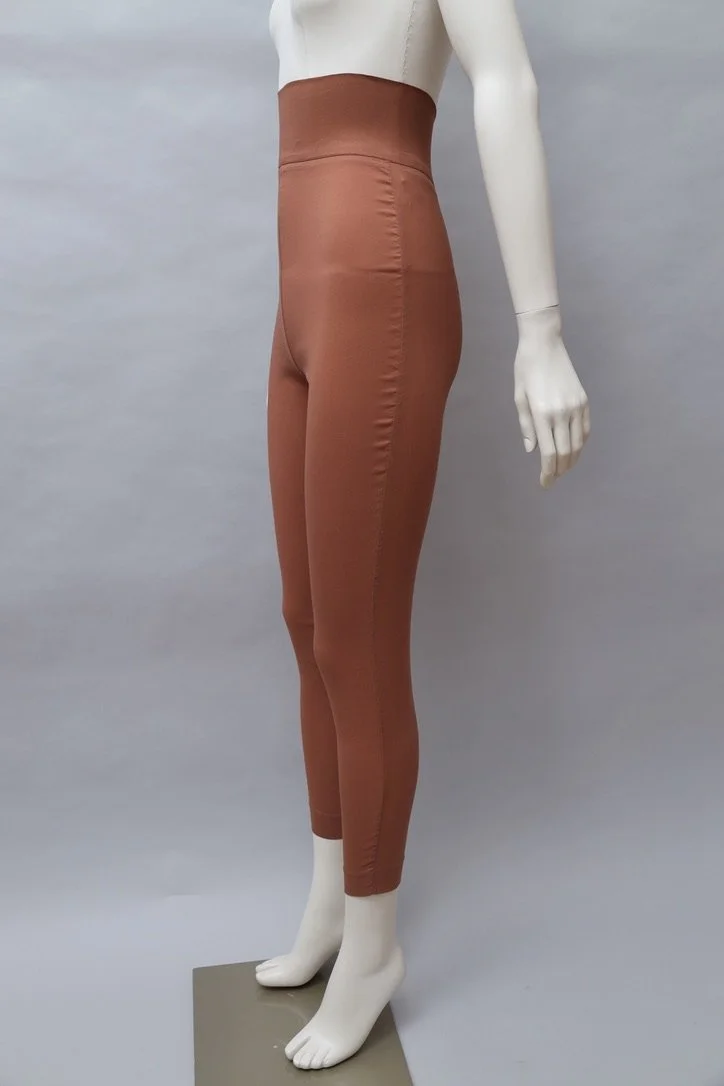 S/S 1996 Romeo Gigli G Gigli copper stretch satin ultra high waisted leggings