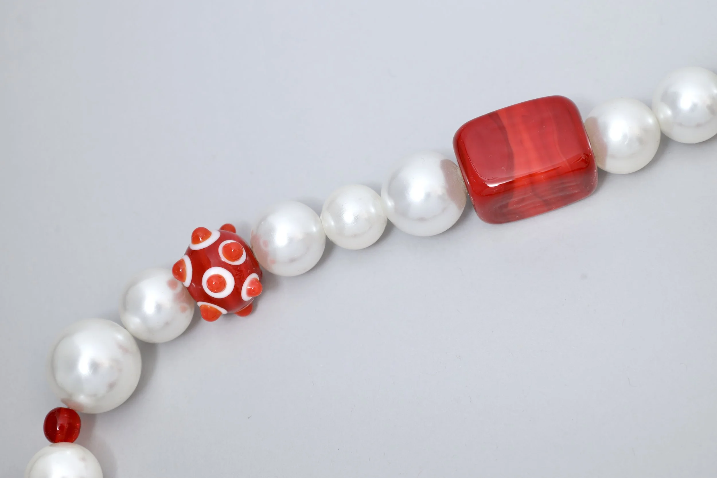 Caterina Zangrando beaded murano glass and pearl