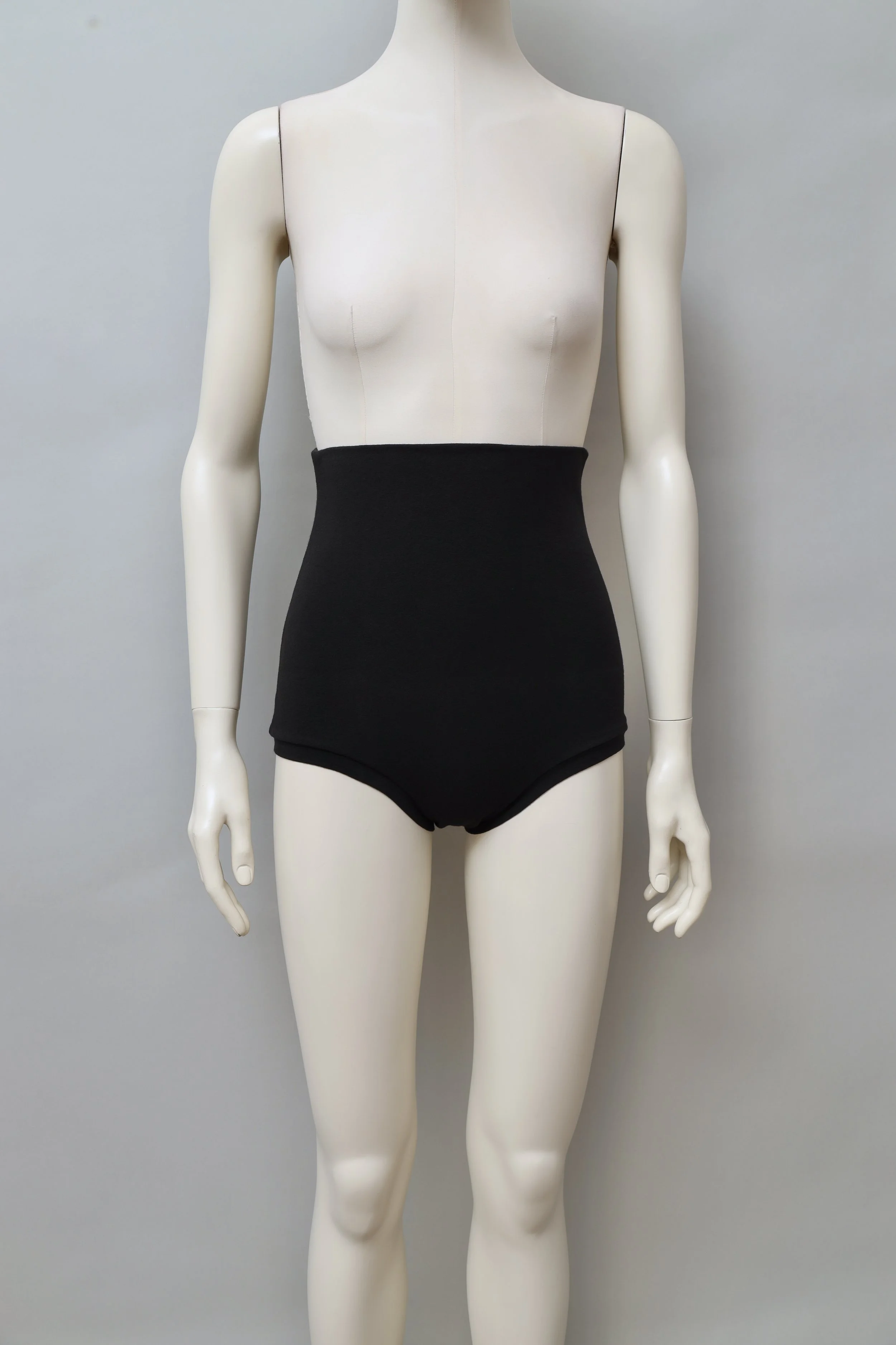 S/S 1989 Romeo Gigli black stretch cotton ultra high waist panty