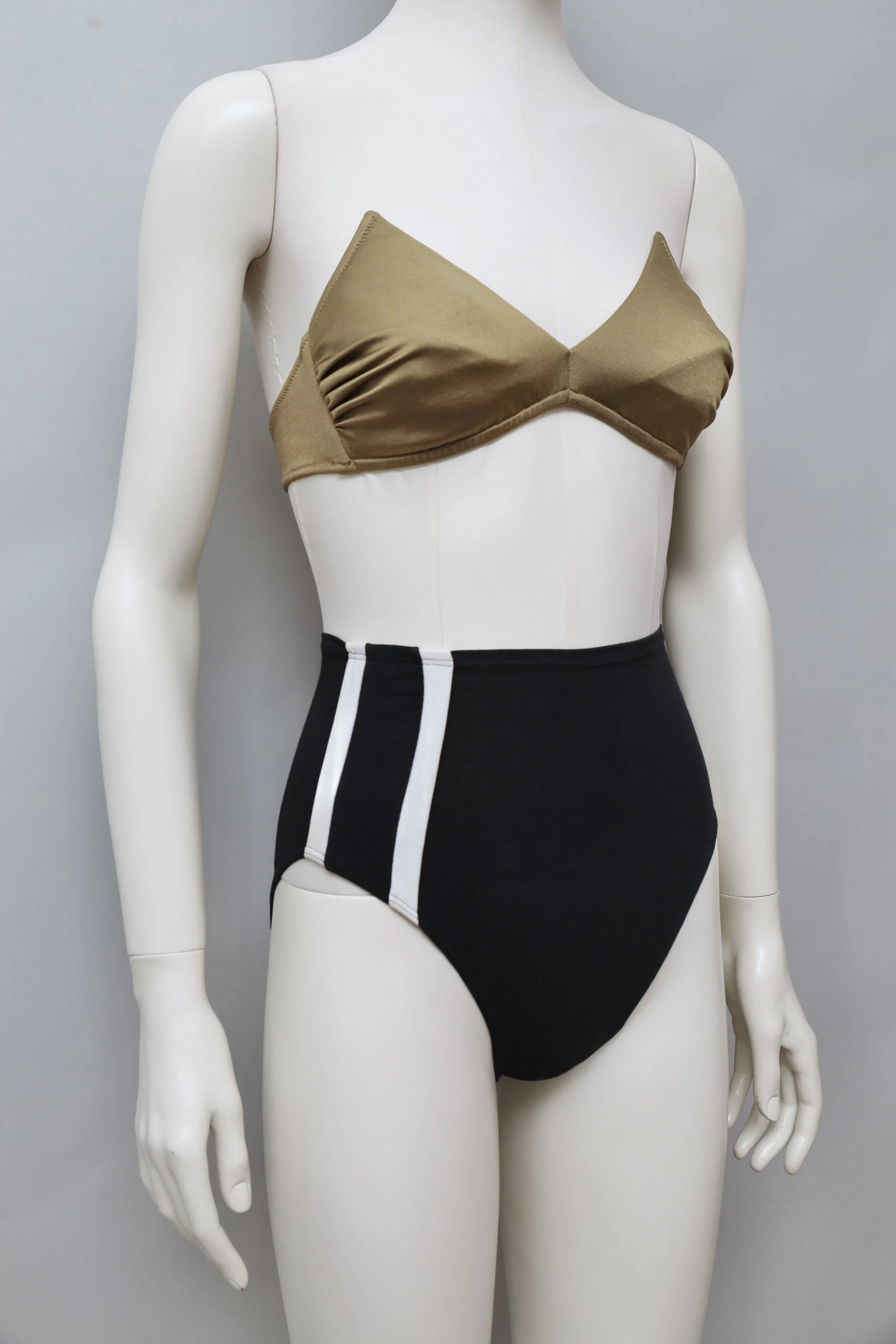 late 1980s / early 1990s Martine Sitbon La Nuit high waist stripe panty